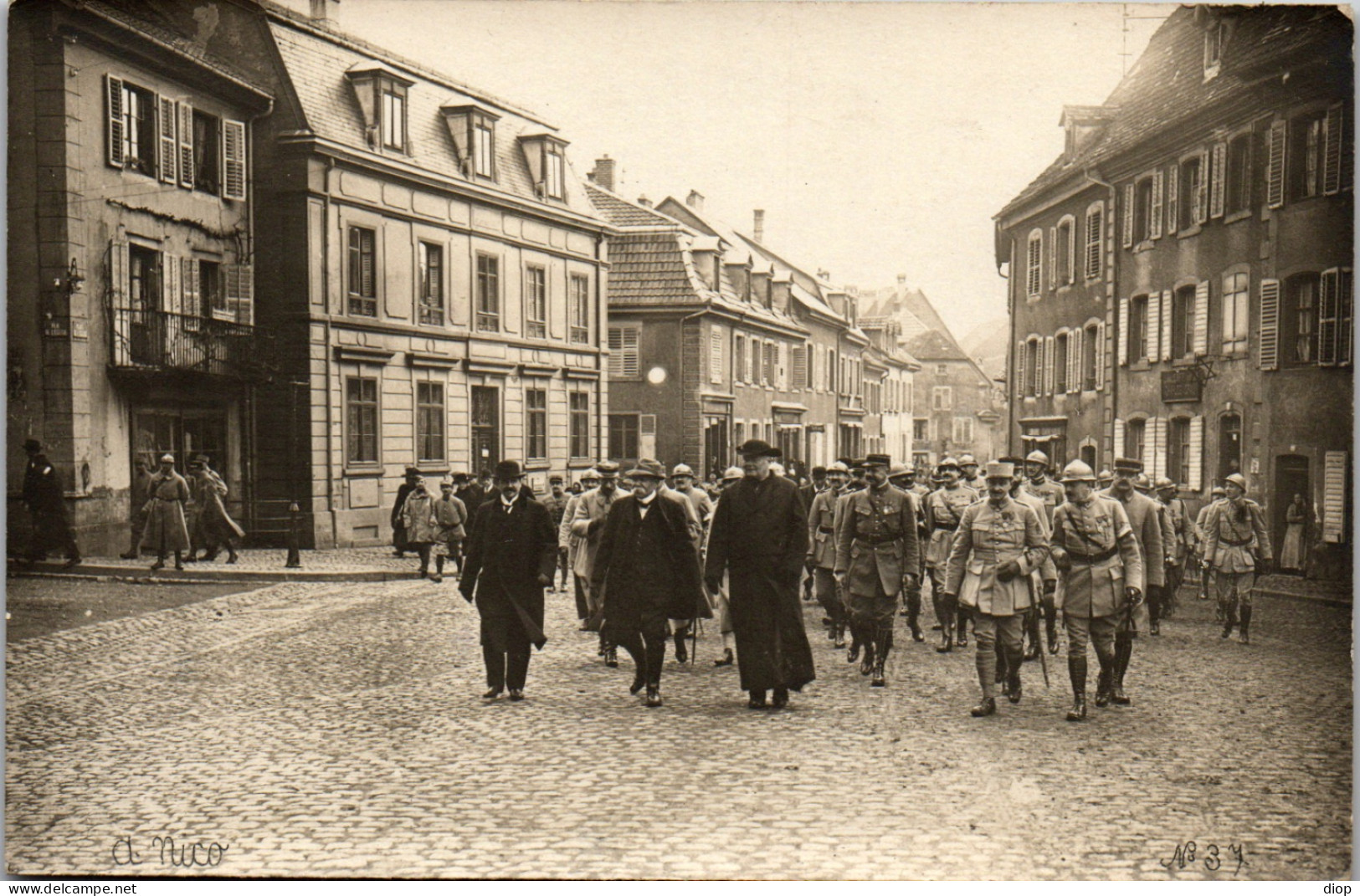 CP Carte Photo D&#039;&eacute;poque Photographie Vintage Militaire Nico WW1 Clemenceau  - Guerre, Militaire