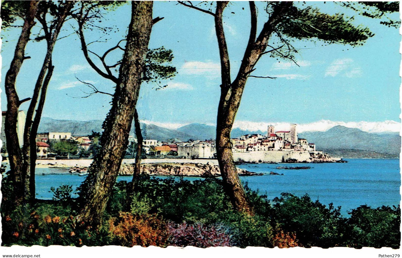 CPSM FRANCE 06 ALPES-MARITIMES ANTIBES - Vue Générale - Au Fond Les Alpes - Altri & Non Classificati