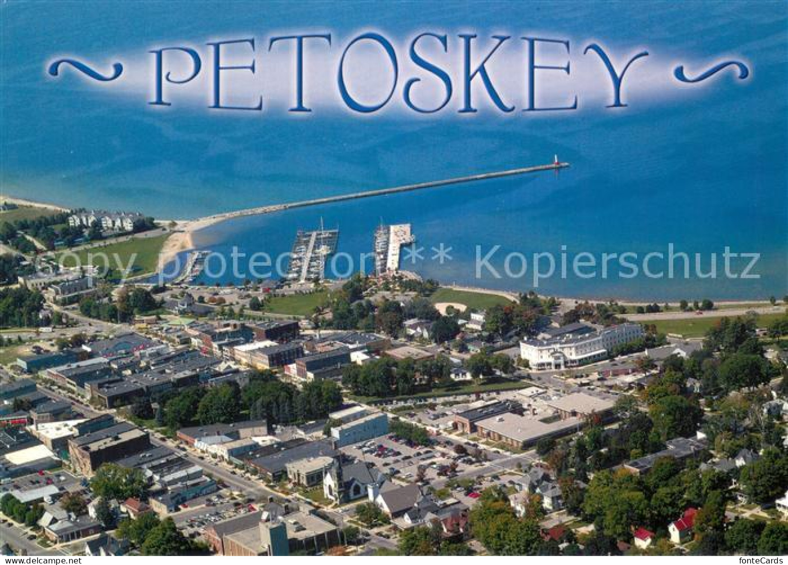 73744618 Petoskey_Michigan Little Traverse Bay Aerial View - Andere & Zonder Classificatie