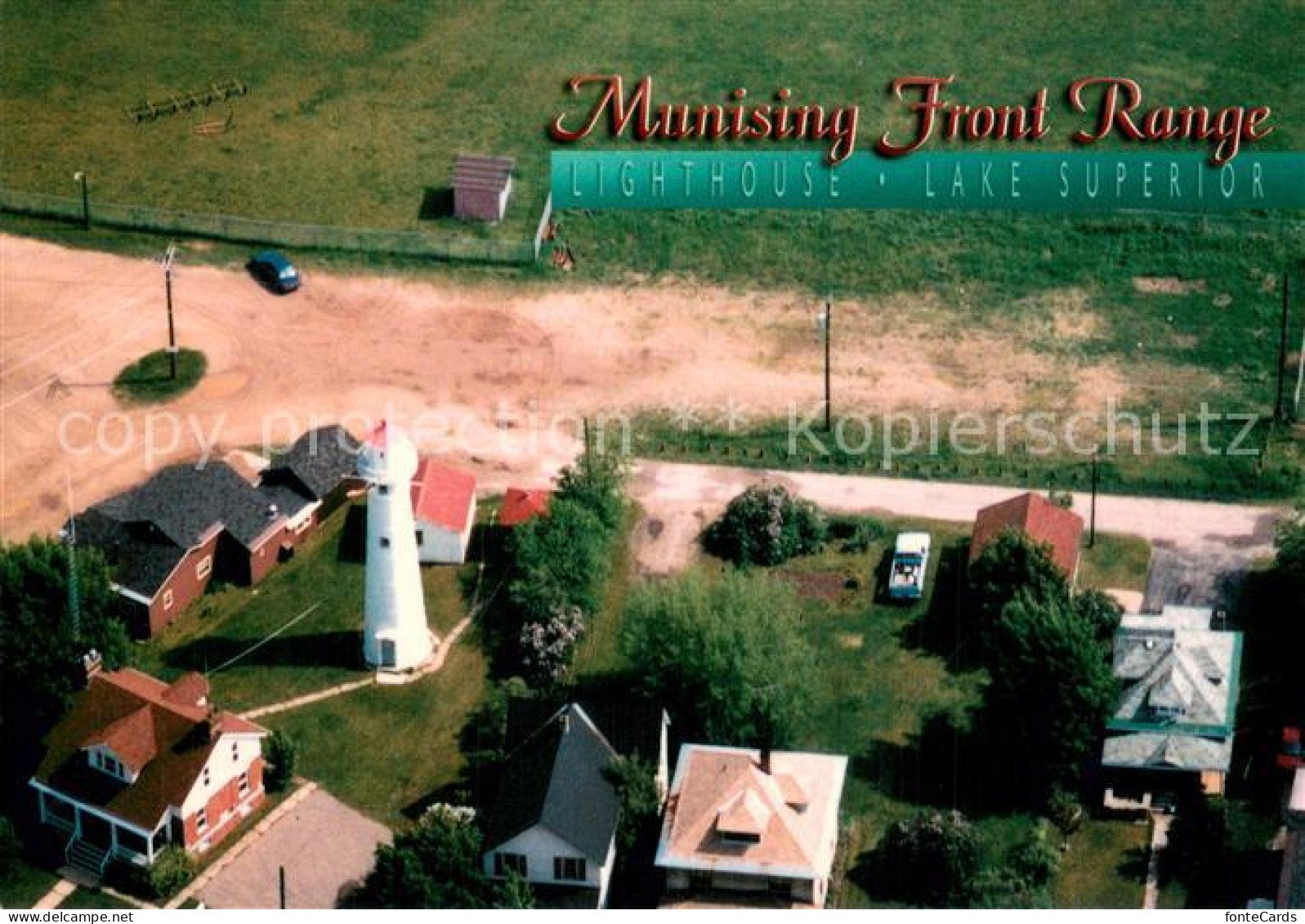 73744616 Munising_Michigan Lighthouse Lake Superior Aerial View - Sonstige & Ohne Zuordnung