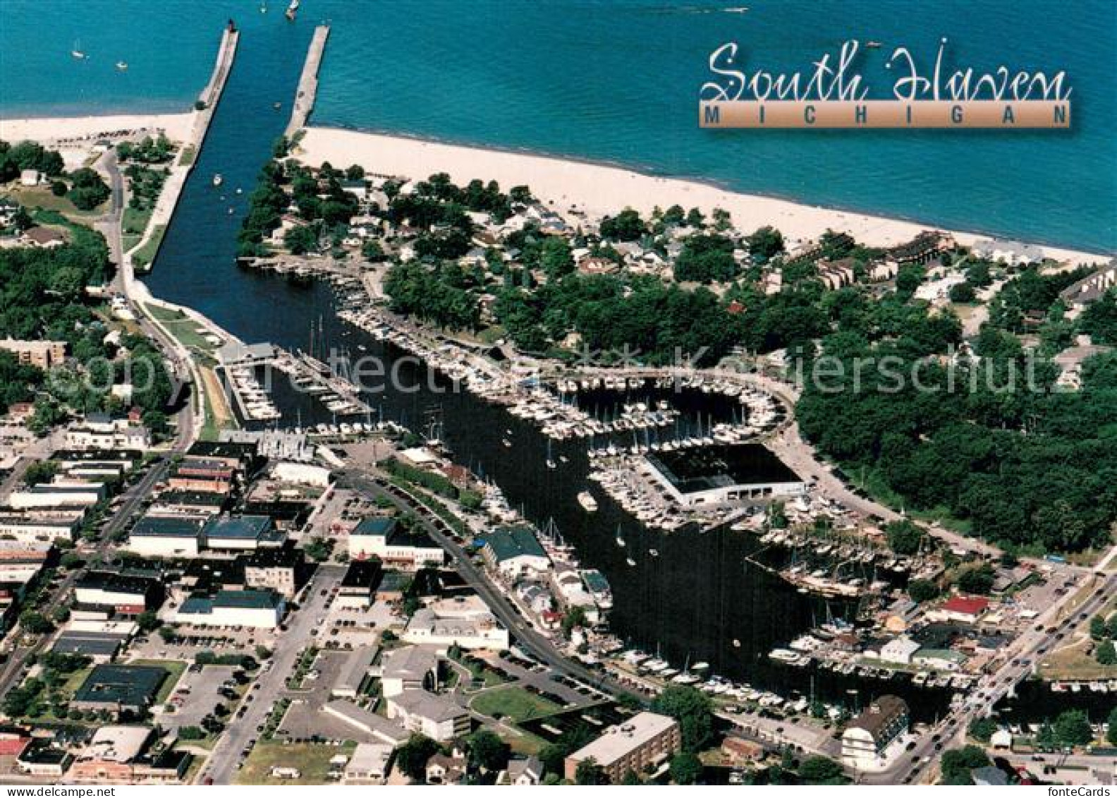 73744614 South_Haven_Michigan Lakeshore Community Lake Michigan Aerial View - Andere & Zonder Classificatie