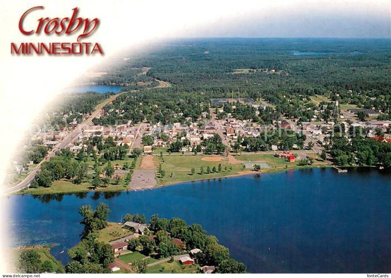 73744613 Crosby_Minnesota Cuyuna Iron Range Serpent Lake Aerial View - Altri & Non Classificati