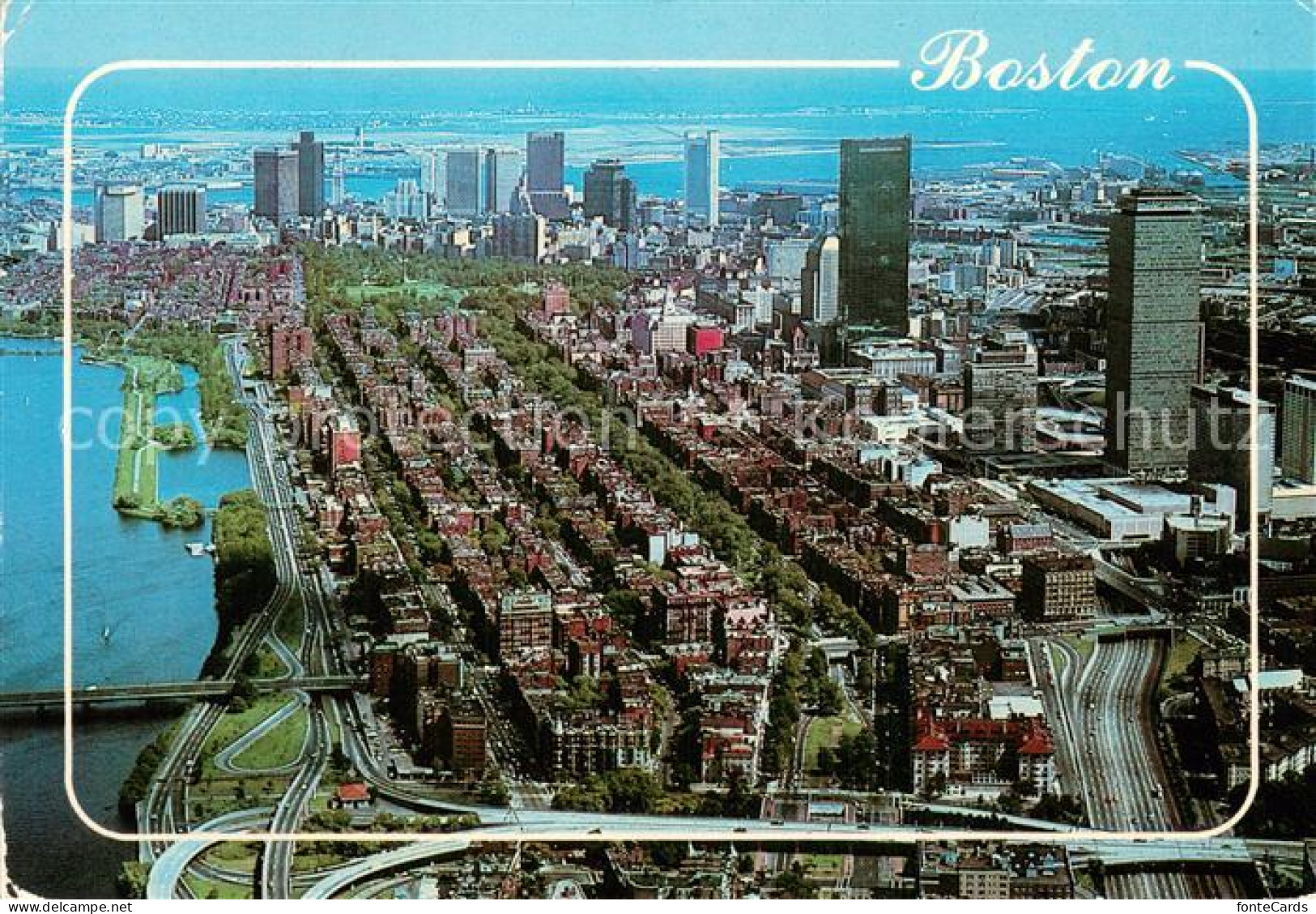 73744612 Boston_Massachusetts Back Bays Low Brick Buildings Skyscrapers Downtown - Altri & Non Classificati