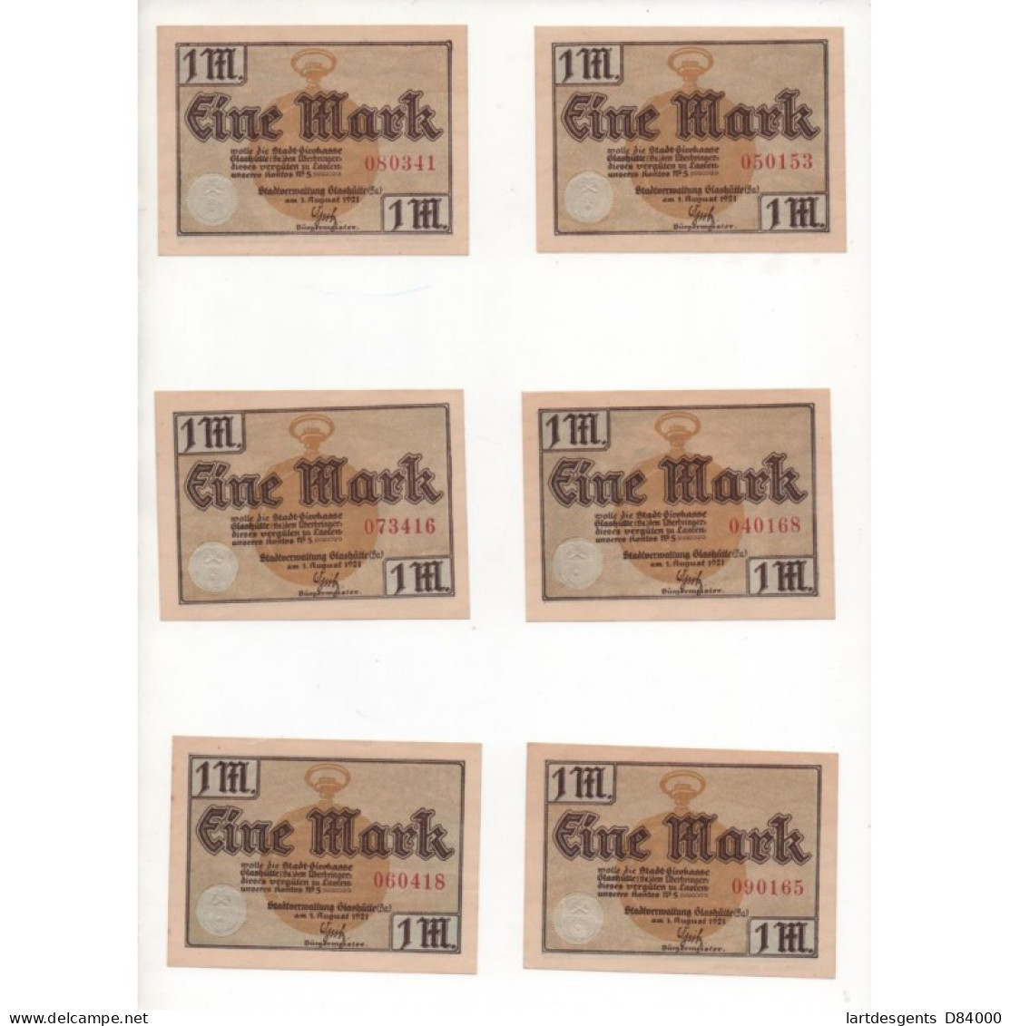 NOTGELD - GIROKASSE - 6 Different Notes (G033) - [11] Local Banknote Issues