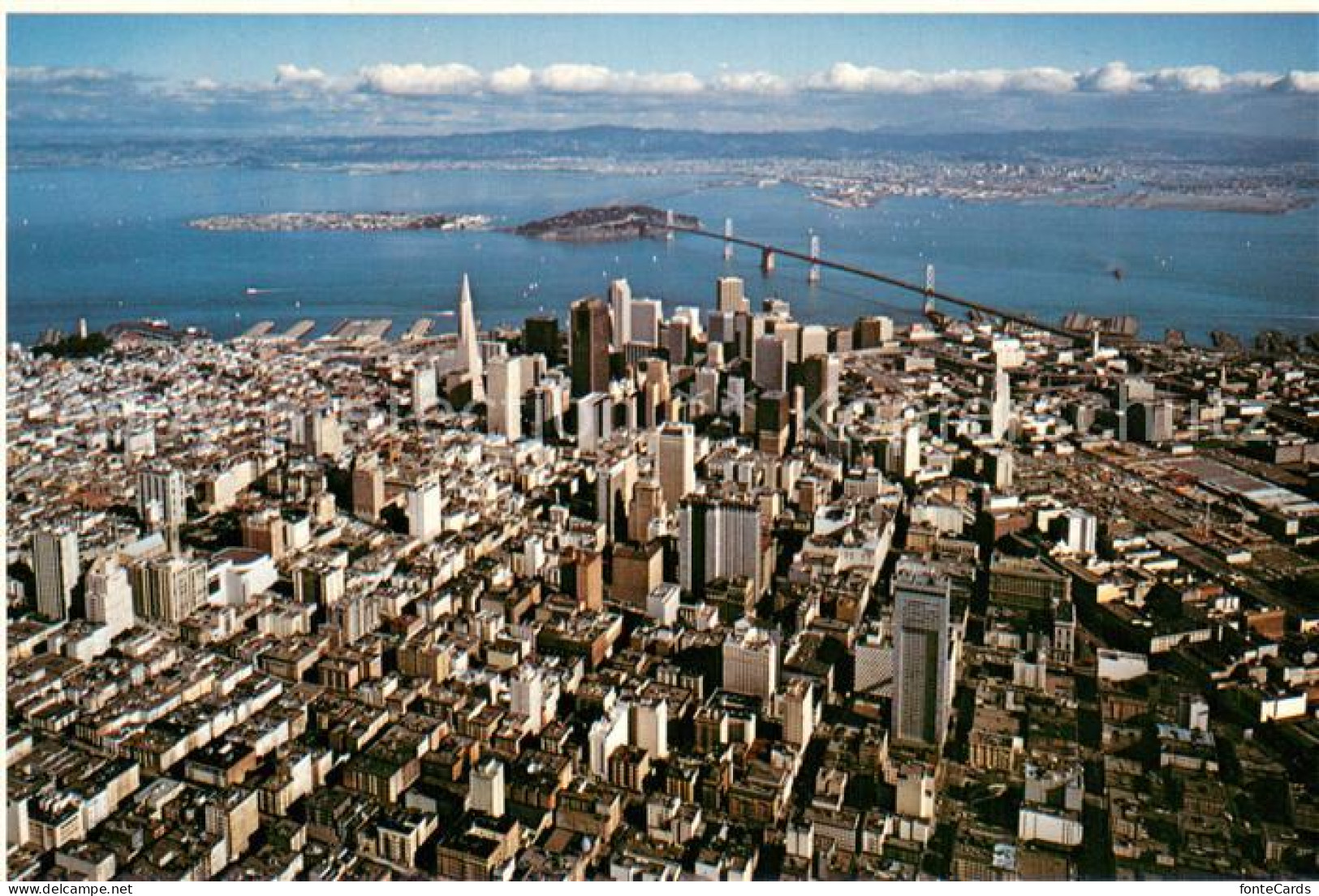 73744604 San_Francisco_California Aerial View Of Downtown With Bay Bridge And Ea - Other & Unclassified