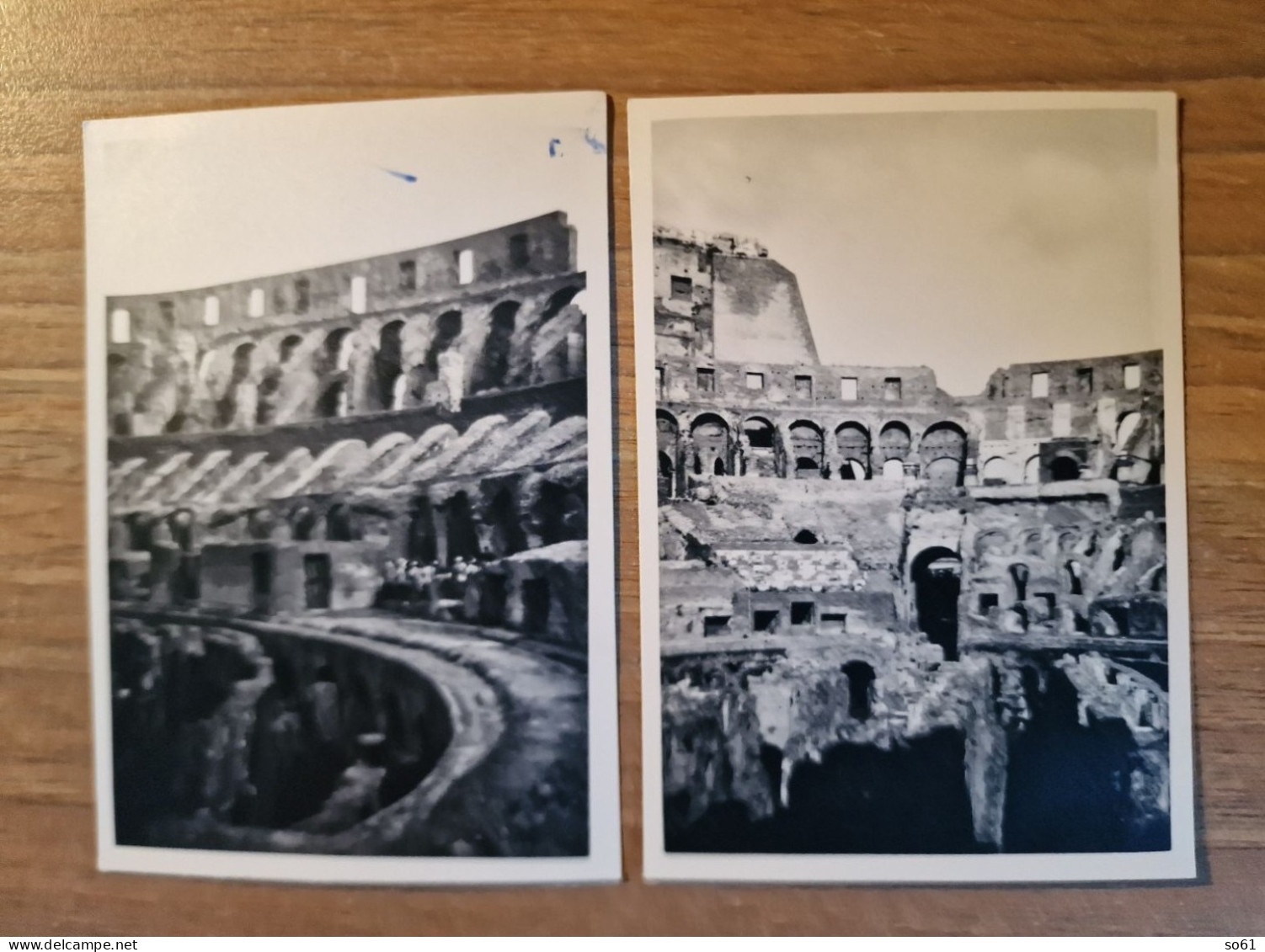 19477.  Due Fotografie D'epoca Colosseo Aa '50 Roma - 10x7 - Lugares