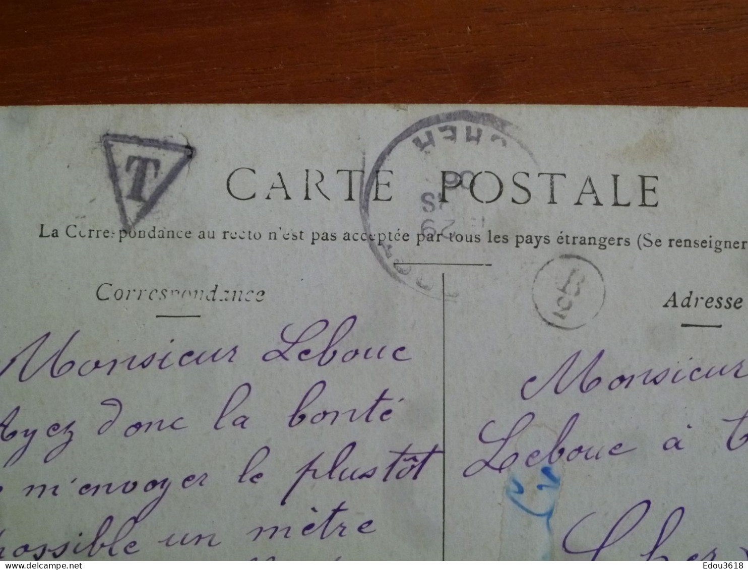 Carte Postale Rome Le Forum Staerck - Timbre Taxe - Lettre T Dans Triangle 1910 - Indicatif Circulaire Facteur 758 - Matasellos Manuales