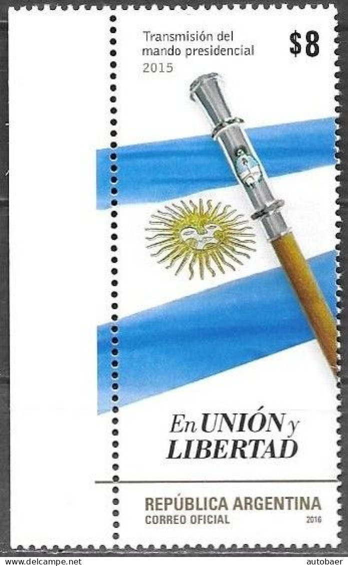 Argentina 2016 Transmision Del Mando Presidencial 2015 Mauricio Macri Union Y Libertad Michel 3640 MNH Postfr Neuf** - Nuevos