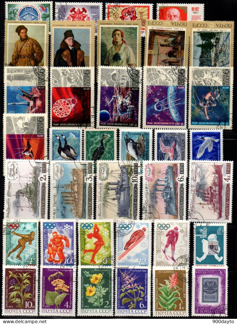 URSS Oblitérés. (Lot N° 93: 102 Timbres + 9 Blocs De L'année 1972). - Used Stamps