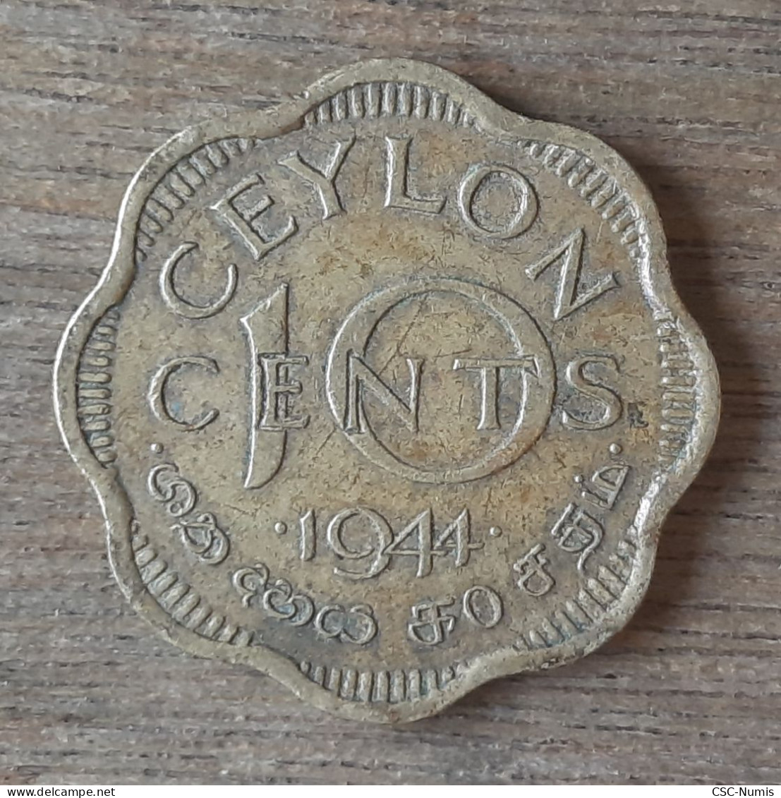 (LP#009) - Ceylan - Sri Lanka - 10 Cents 1944 - Sri Lanka (Ceylon)