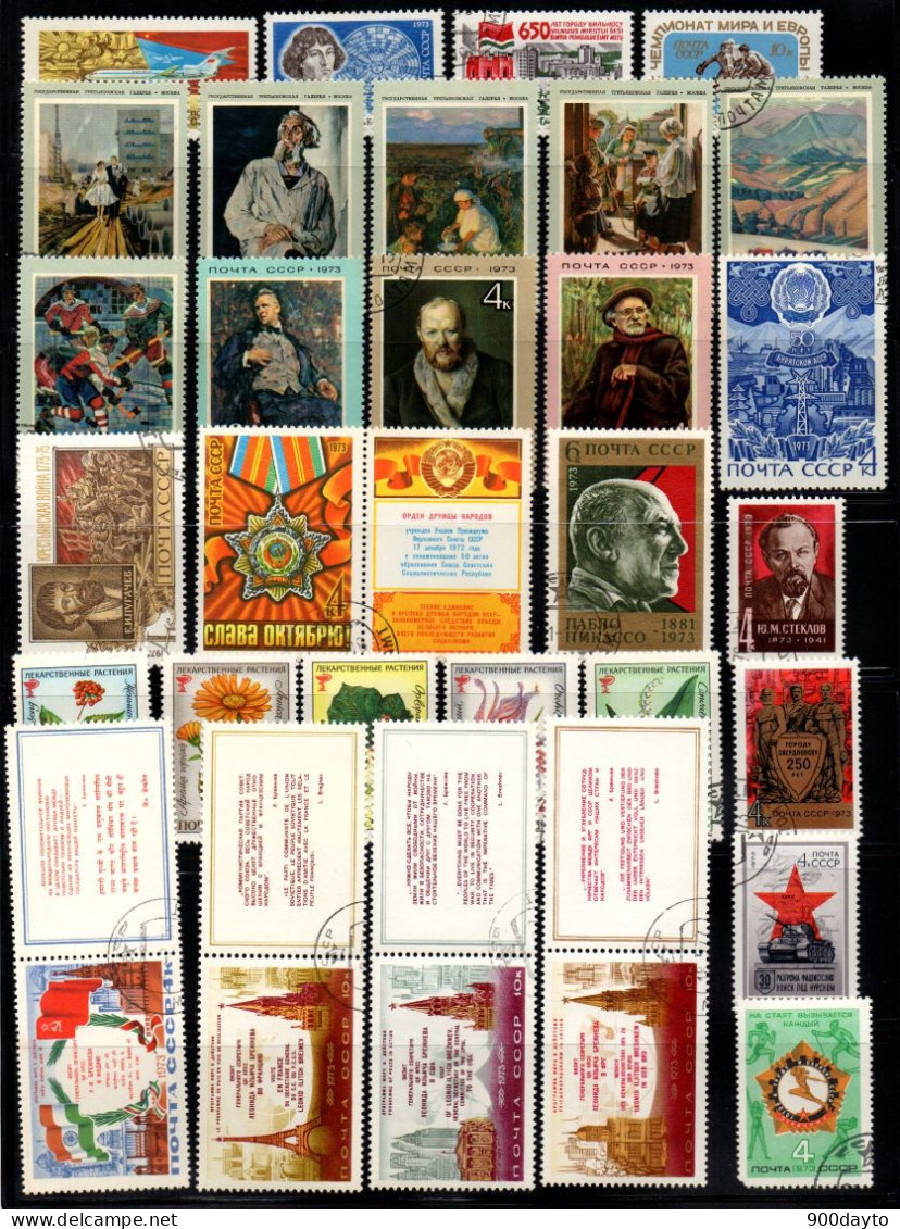 URSS Oblitérés. (Lot N° 94: 103 Timbres + 9 Blocs De L'année 1973). - Gebruikt