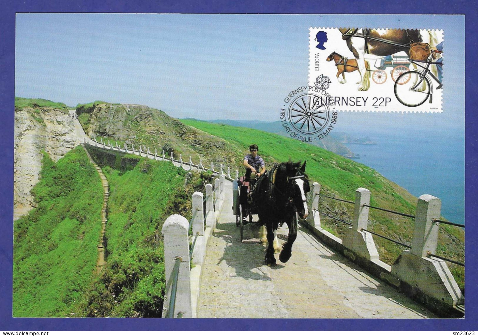 Guernsey 1988 Mi.Nr. 419 , EUROPA CEPT / Transport- Und Kommunikation - Maximum Card - First Day Of Issue 10 May 1988 - 1988