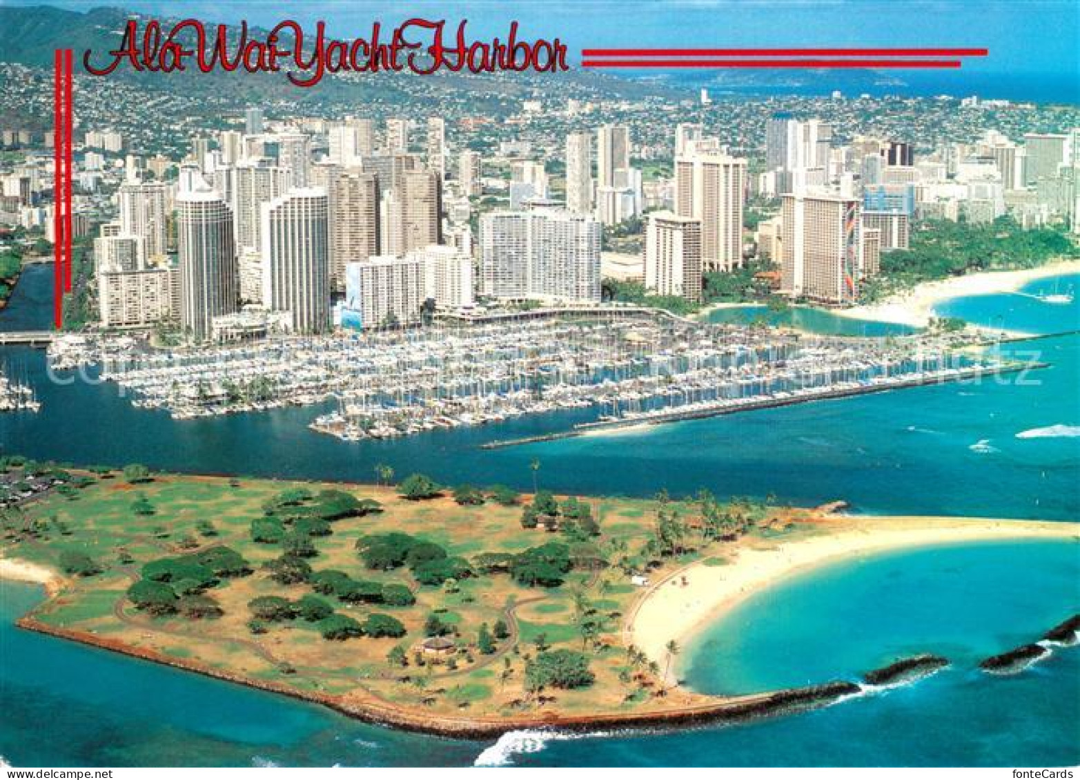 73734126 Waikiki Fliegeraufnahme Ala War Yacht Harbour Hotels - Andere & Zonder Classificatie