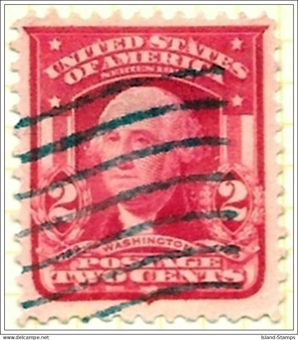 US George Washington 2 Cent Red Stamp 1902-1903 Used V1 - Usados