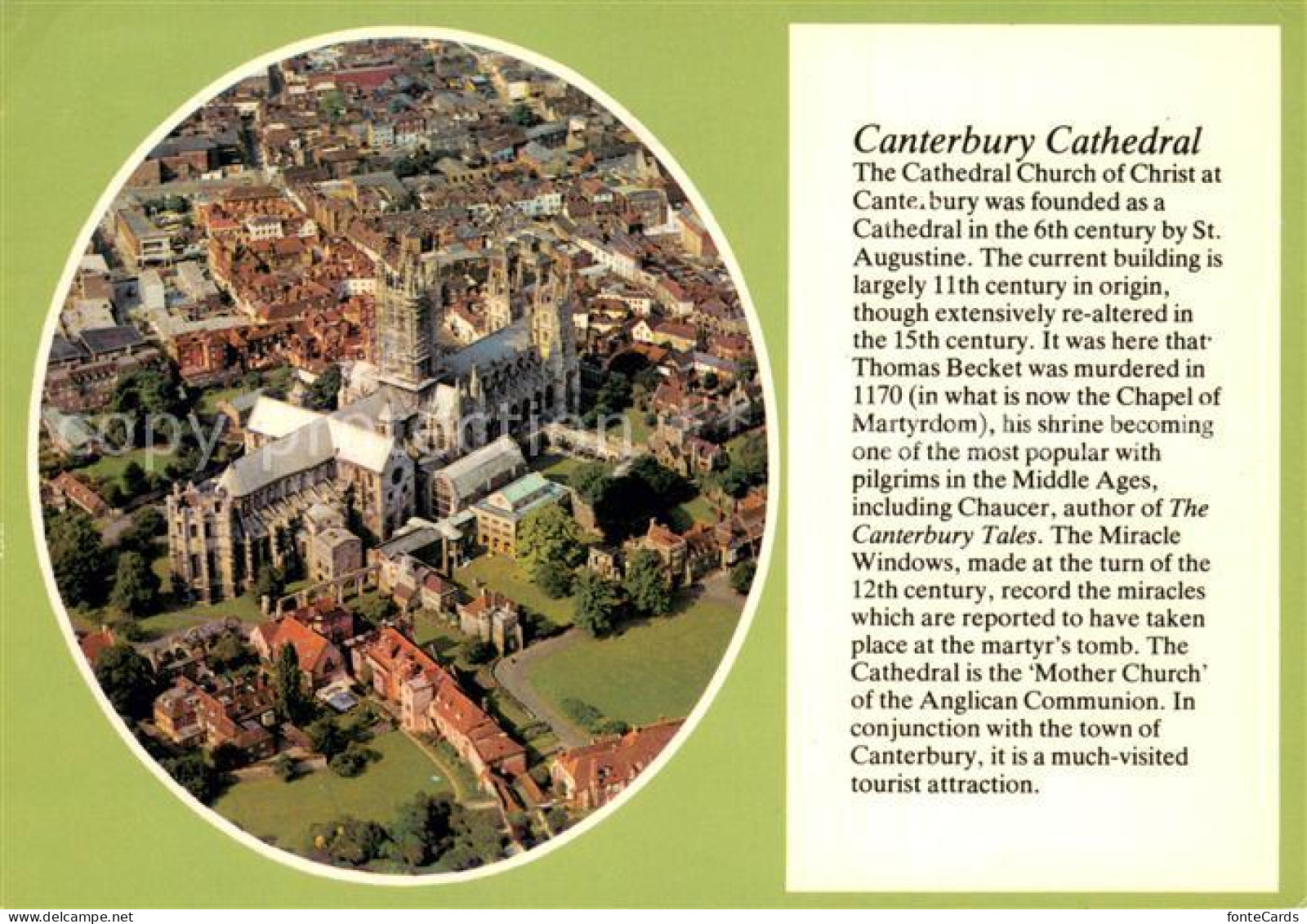 73715097 Canterbury Kent Cathedral Aerial View History  - Altri & Non Classificati