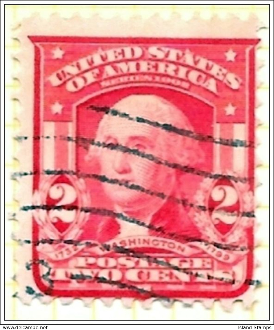 US George Washington 2 Cent Red Stamp 1902-1903 Used V1 - Oblitérés