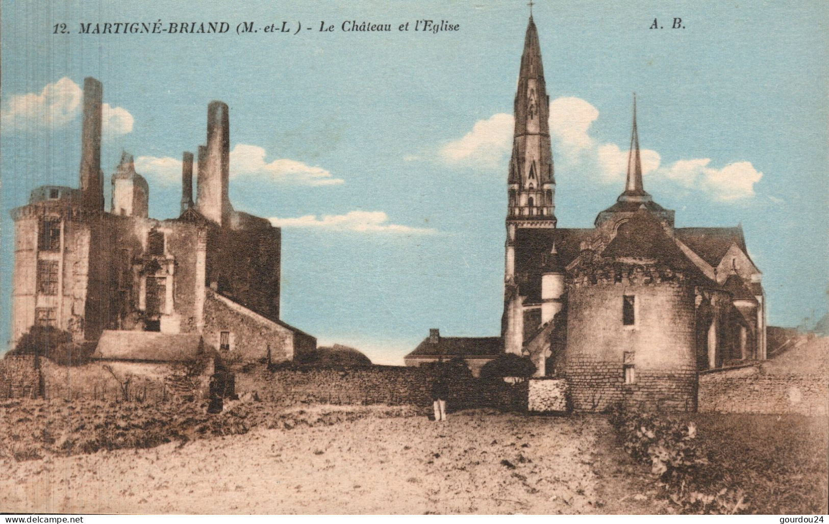 MARTIGNE- BRIAND - Le Château Et L'église - Autres & Non Classés