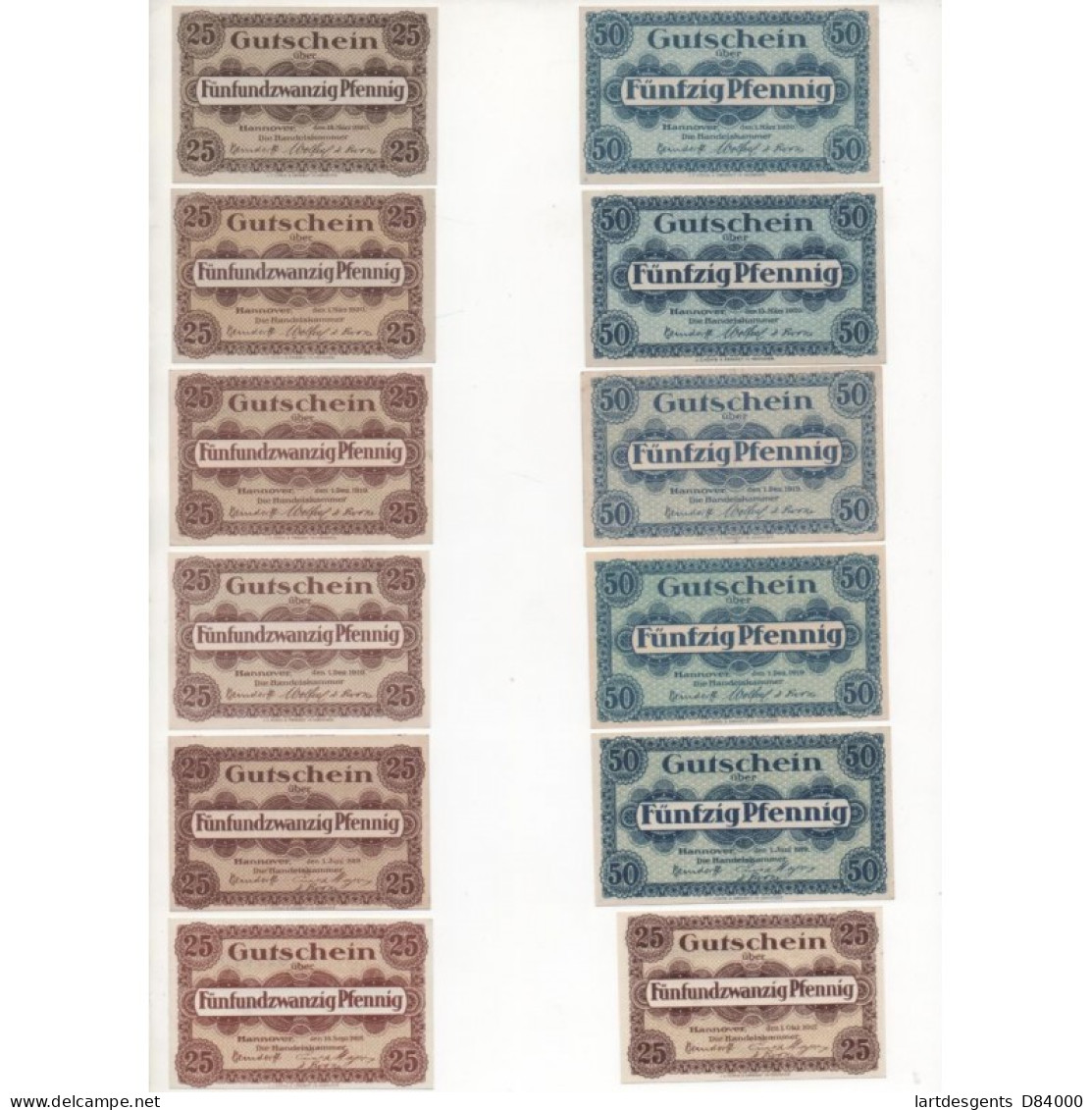 NOTGELD - HANNOVER - 22 Different Notes - 1917-1920 (H035) - [11] Local Banknote Issues