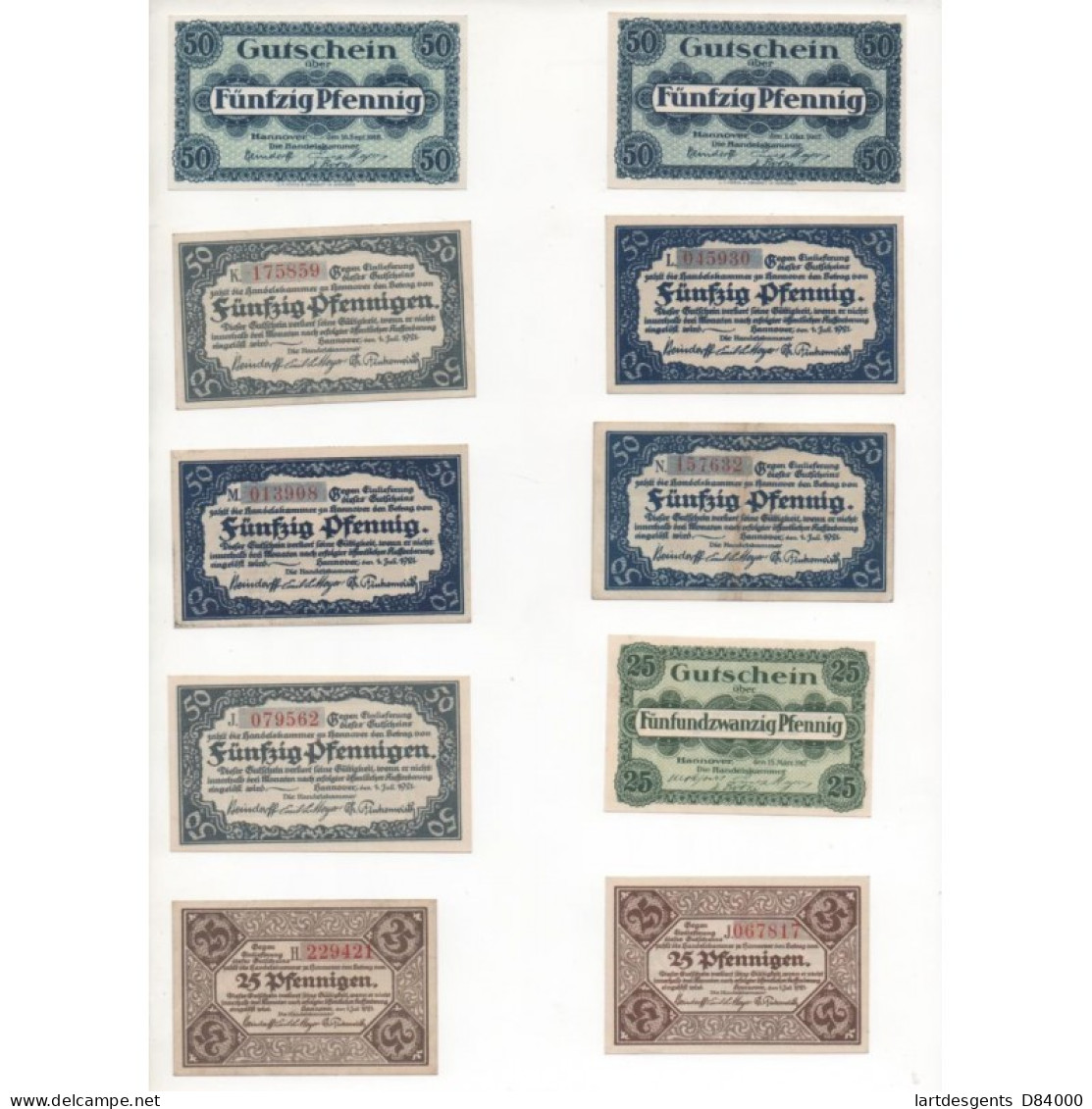 NOTGELD - HANNOVER - 22 Different Notes - 1917-1920 (H035) - [11] Emisiones Locales