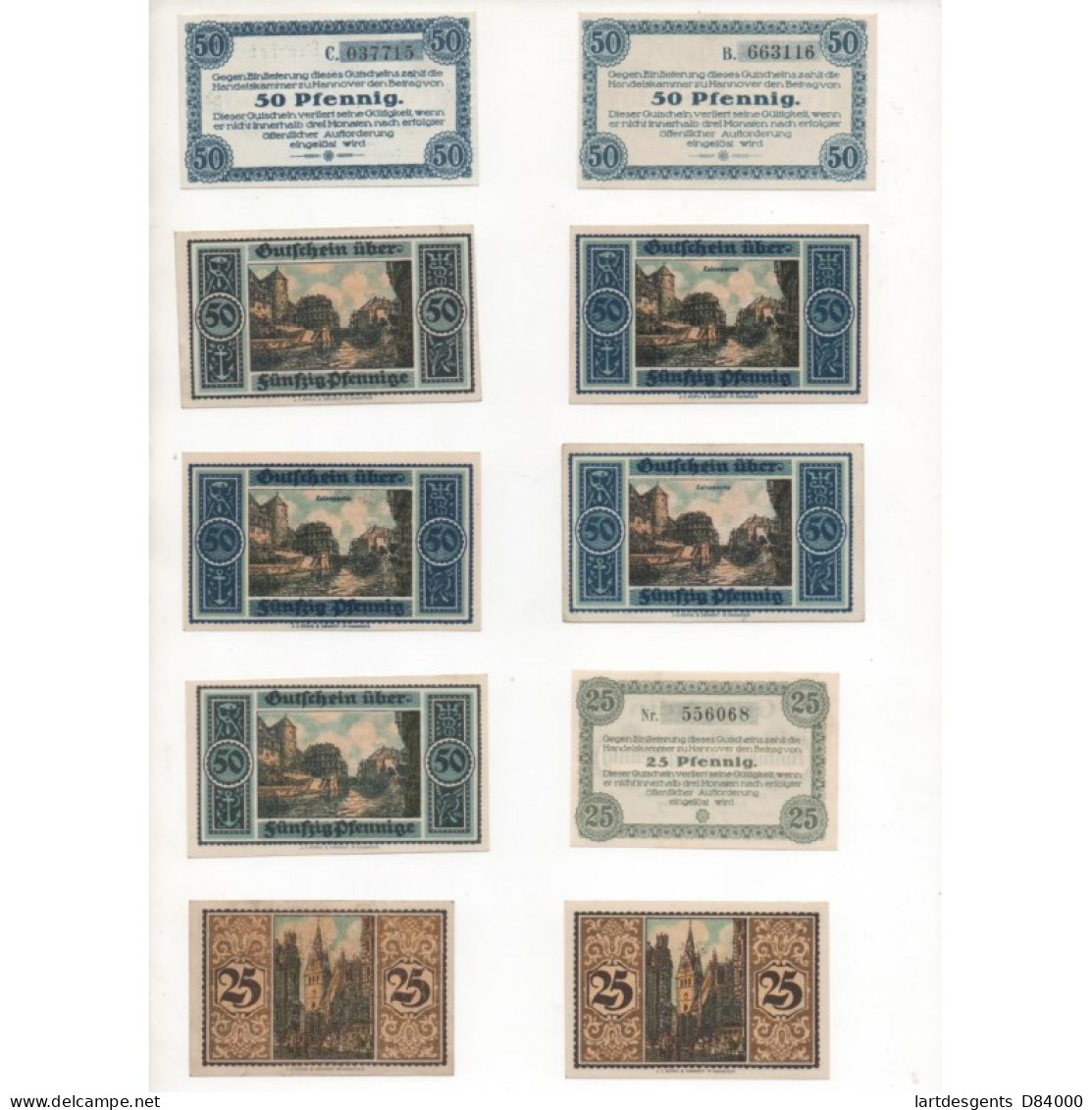 NOTGELD - HANNOVER - 22 Different Notes - 1917-1920 (H035) - [11] Emissioni Locali