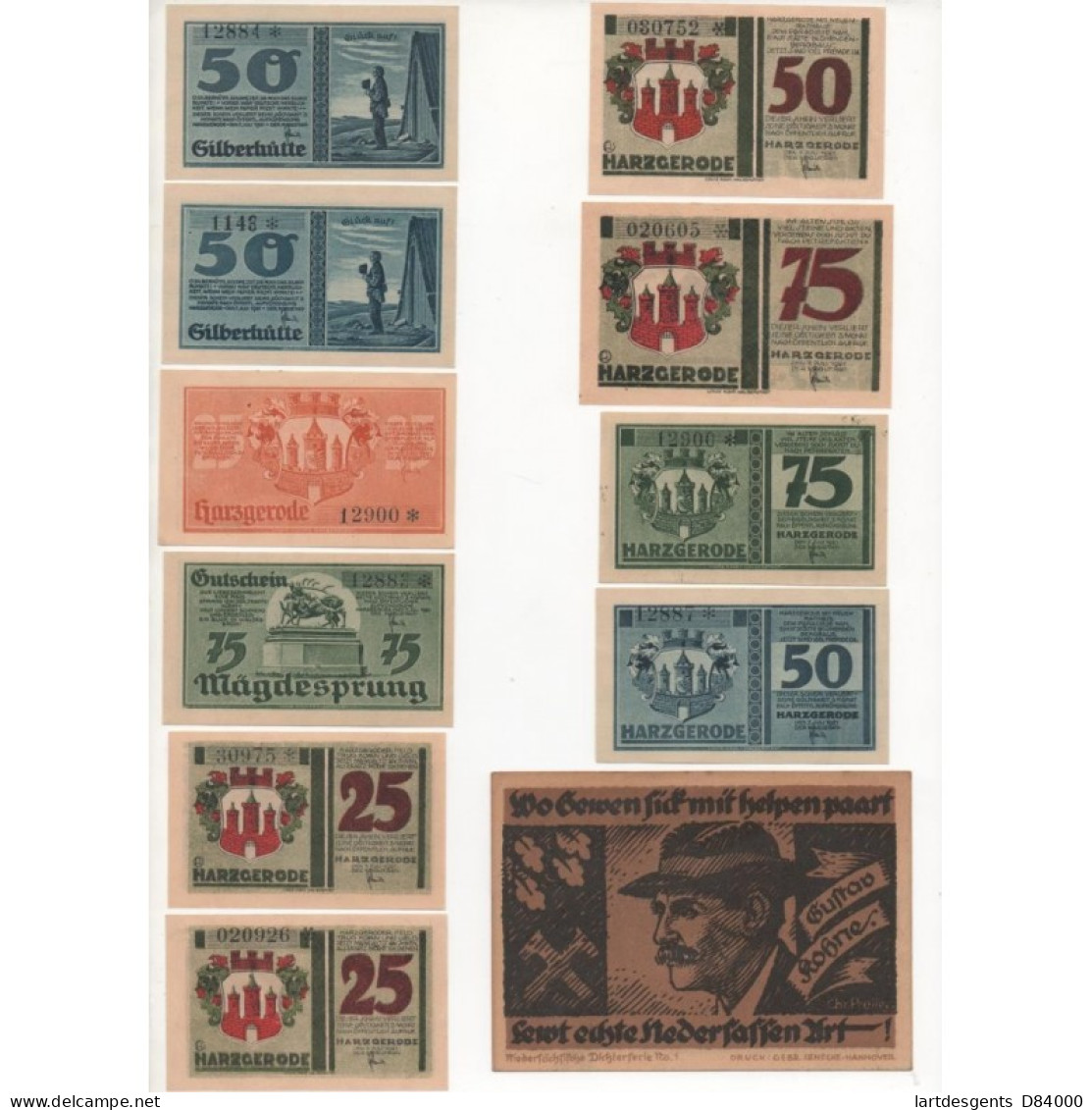 NOTGELD - HANNOVER- 41 Different Notes (H036) - [11] Emisiones Locales