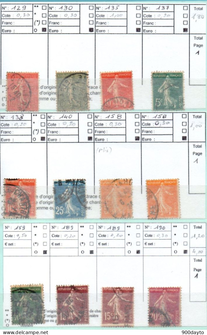 FRANCE Oblitérés (Lot N° 28a F34: 84 Timbres). - Other & Unclassified