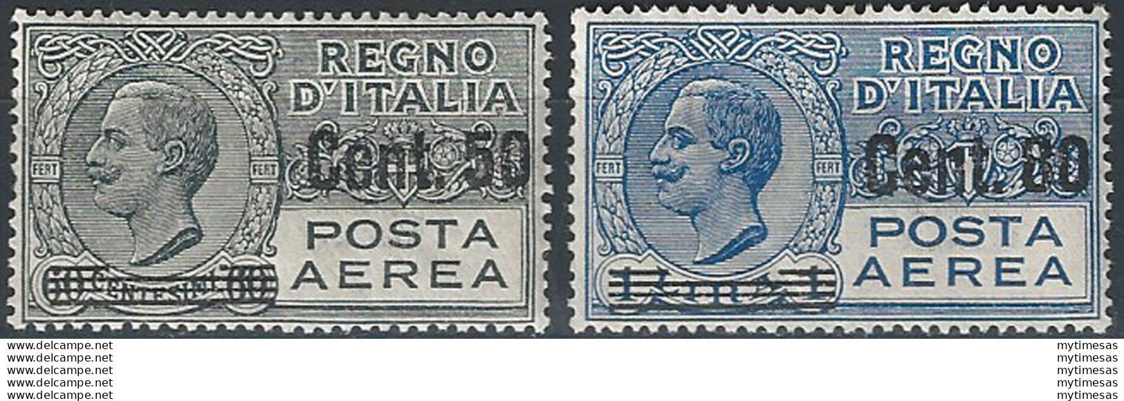 1927 Italia Posta Aerea Nuovo Valore 2v. Bc MNH Sassone N. 8/9 - Andere & Zonder Classificatie