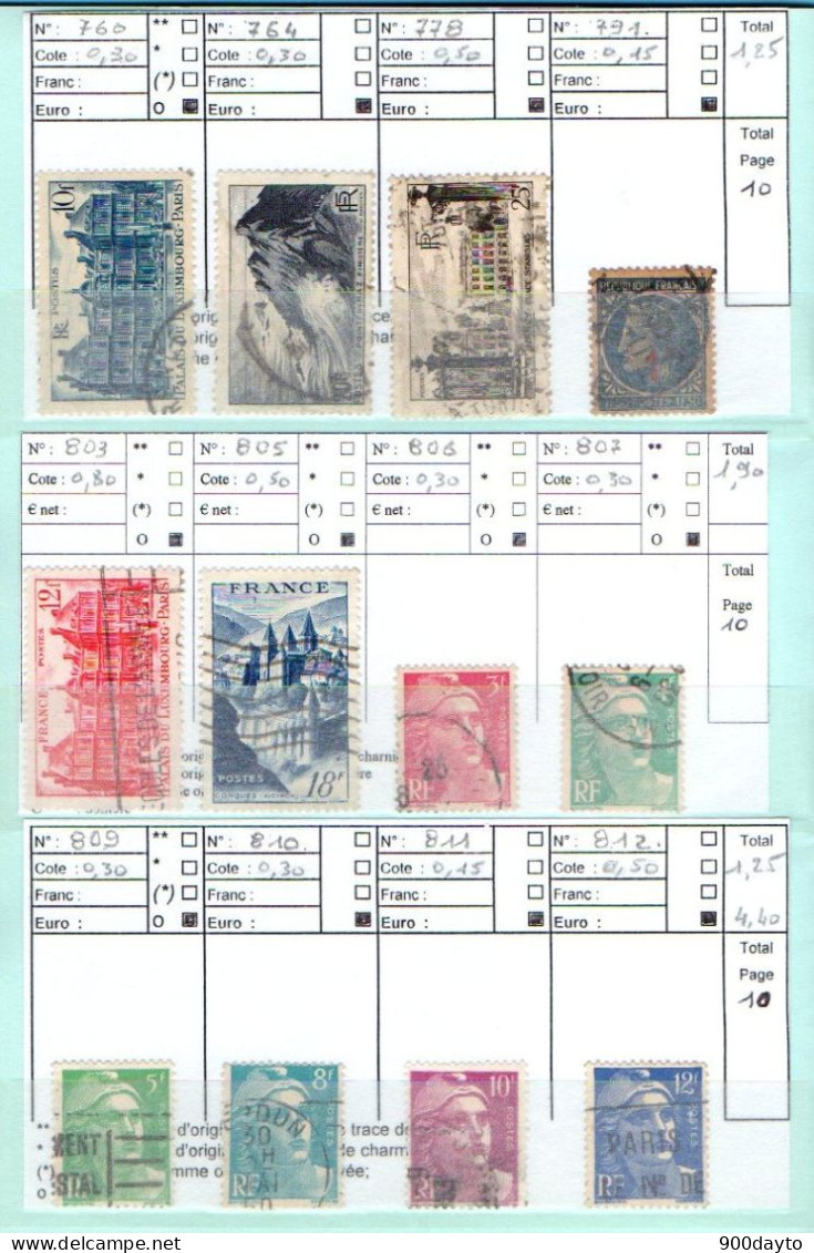 FRANCE Oblitérés (Lot N° 29 F34: 117 Timbres). - Other & Unclassified
