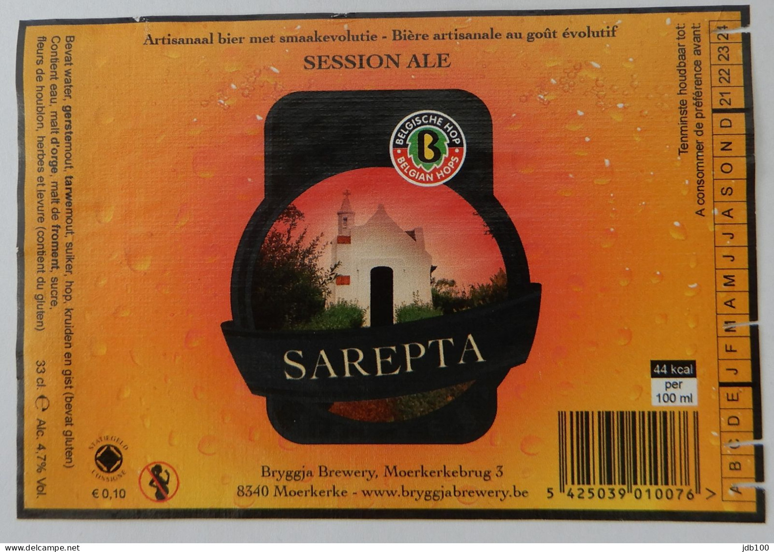 Bier Etiket (7L5), étiquette De Bière, Beer Label, Sarepta Brouwerij Bryggja - Cerveza