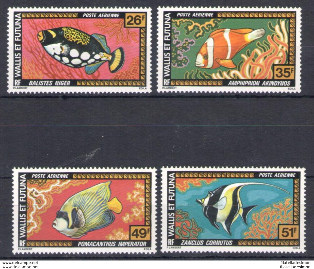 1978 Wallis Et Futuna - Yvert Posta Aerea N. 76-79 - Pesci - 4 Valori - MNH** - Poissons