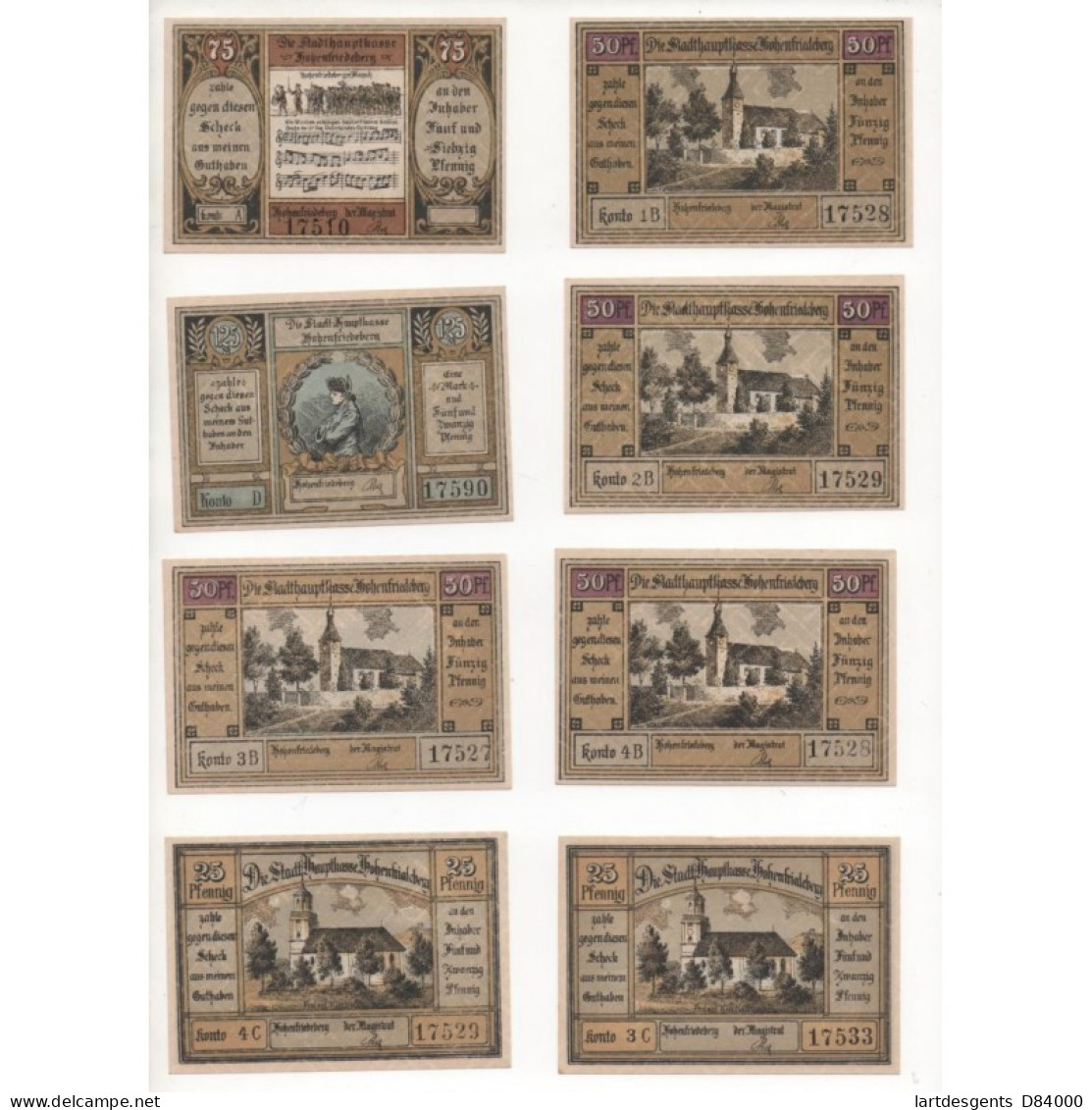 NOTGELD - HOLLENFRIEDEBERG - 10 Different Notes (H081) - [11] Emissioni Locali