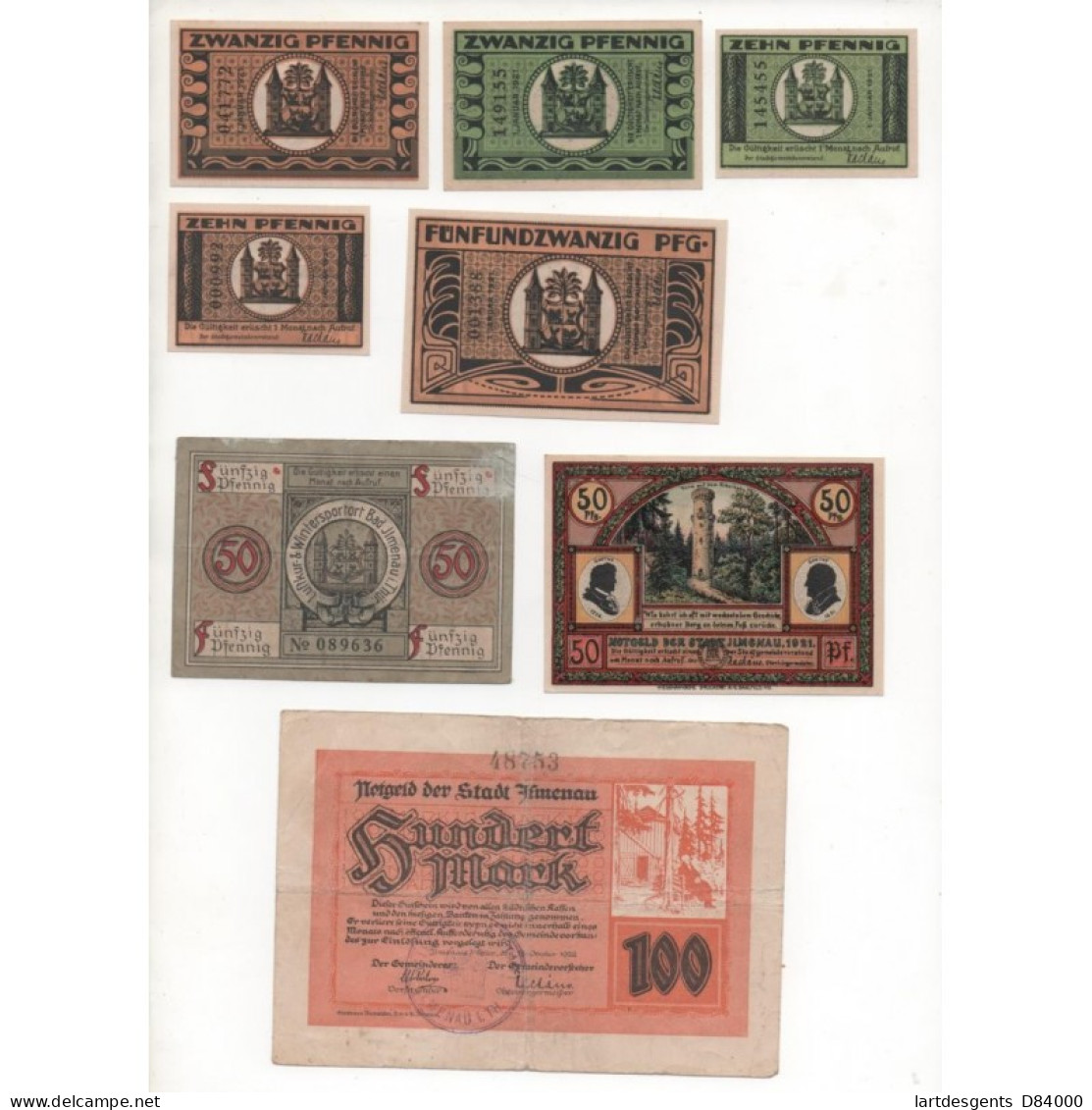 NOTGELD - ILMENAU - 15 Different Notes (I005) - [11] Emissions Locales