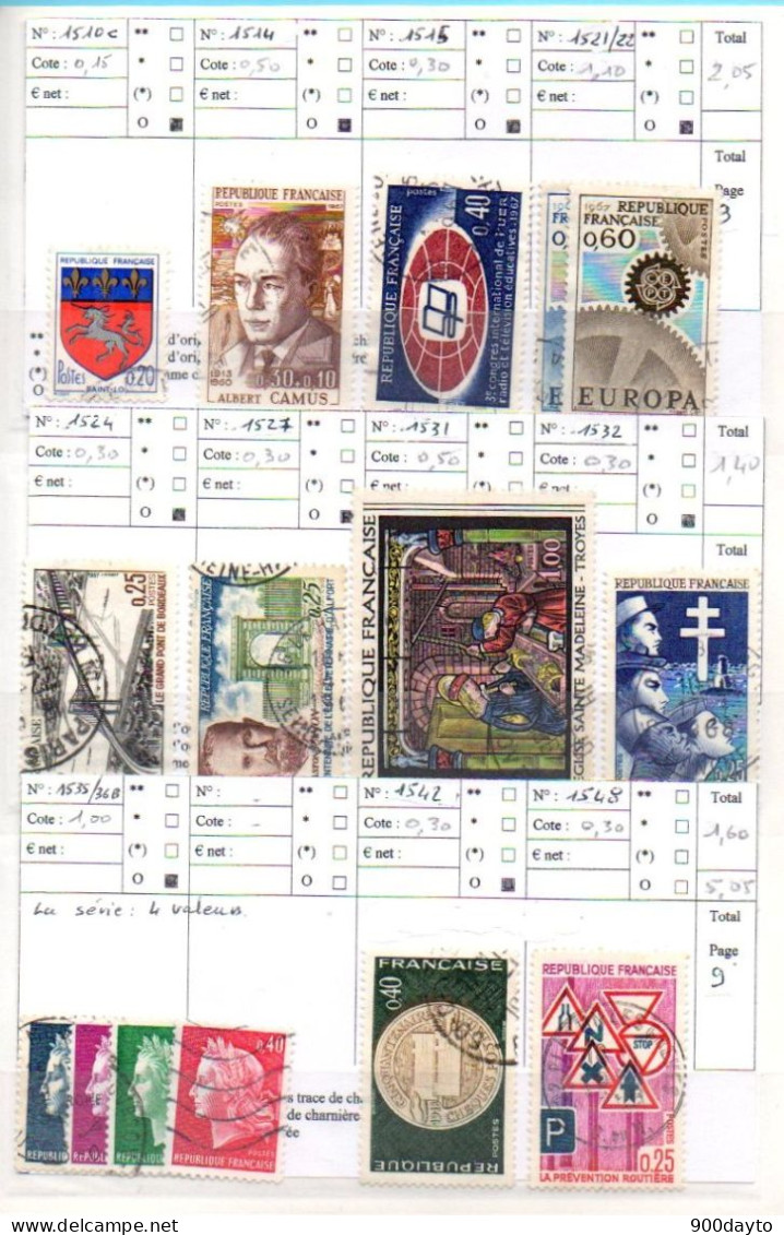 FRANCE Oblitérés (Lot N° 31 F35: 102 Timbres). - Otros & Sin Clasificación