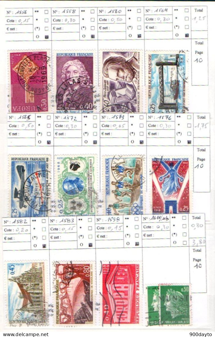 FRANCE Oblitérés (Lot N° 31 F35: 102 Timbres). - Sonstige & Ohne Zuordnung