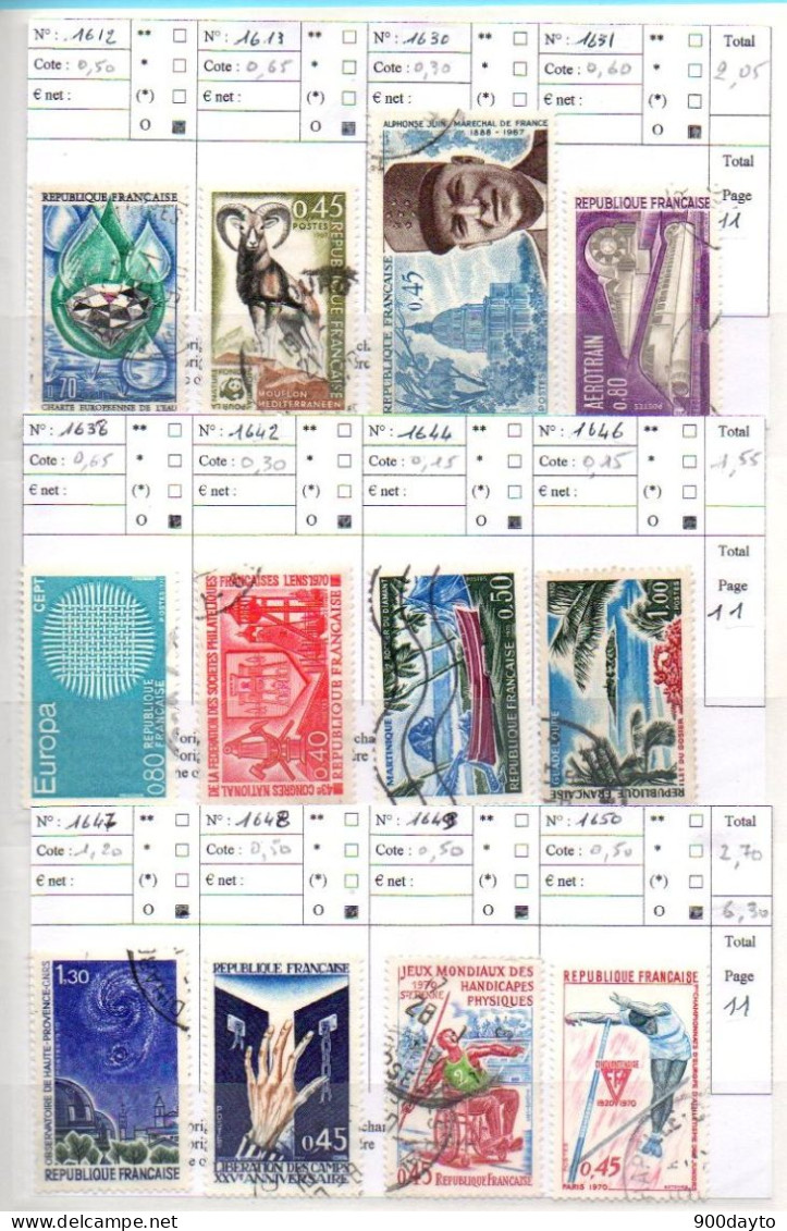 FRANCE Oblitérés (Lot N° 31 F35: 102 Timbres). - Other & Unclassified