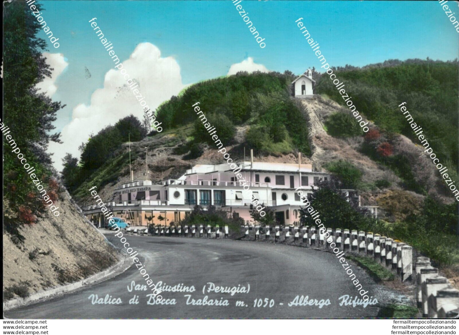 Ae606 Cartolina San Giustino Valico Di Bocca Trabaria Albergo Rifugio Perugia - Perugia