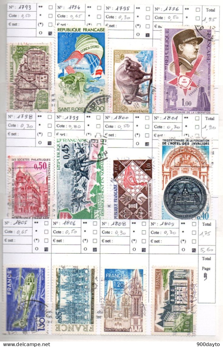 FRANCE Oblitérés (Lot N° 33 F36: 99 Timbres). - Used Stamps