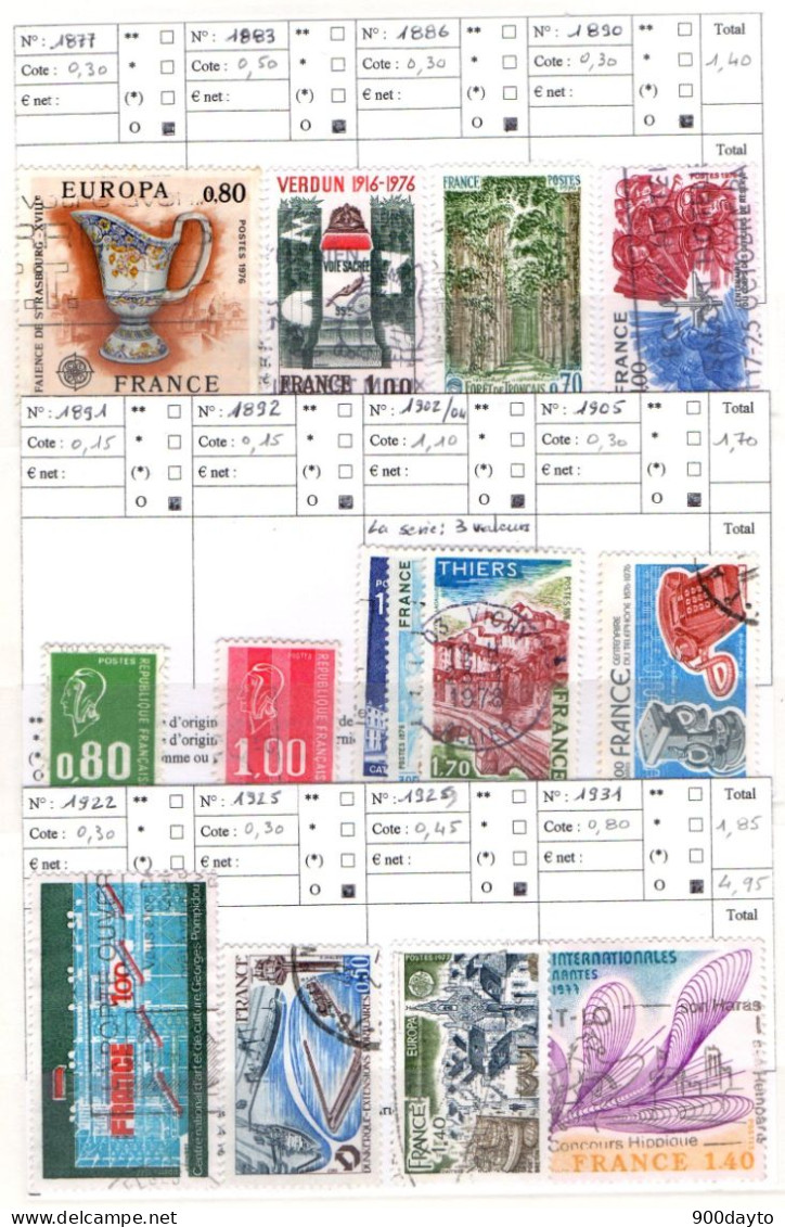 FRANCE Oblitérés (Lot N° 33 F36: 99 Timbres). - Used Stamps