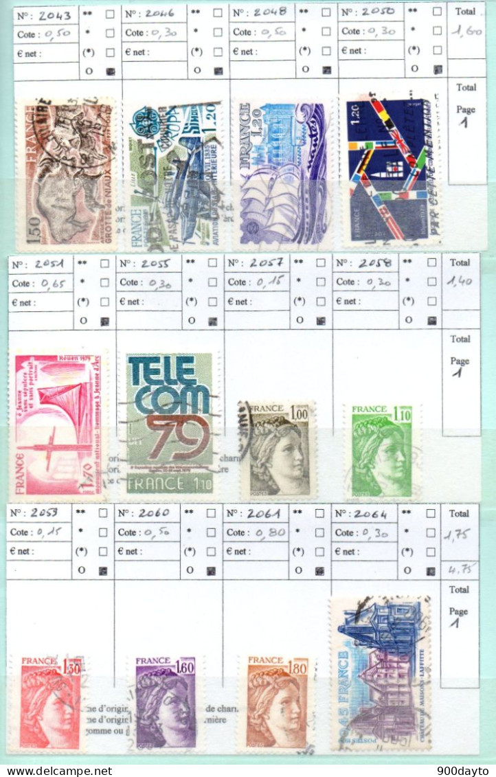 FRANCE Oblitérés (Lot N° 34 F37: 106 Timbres). - Used Stamps