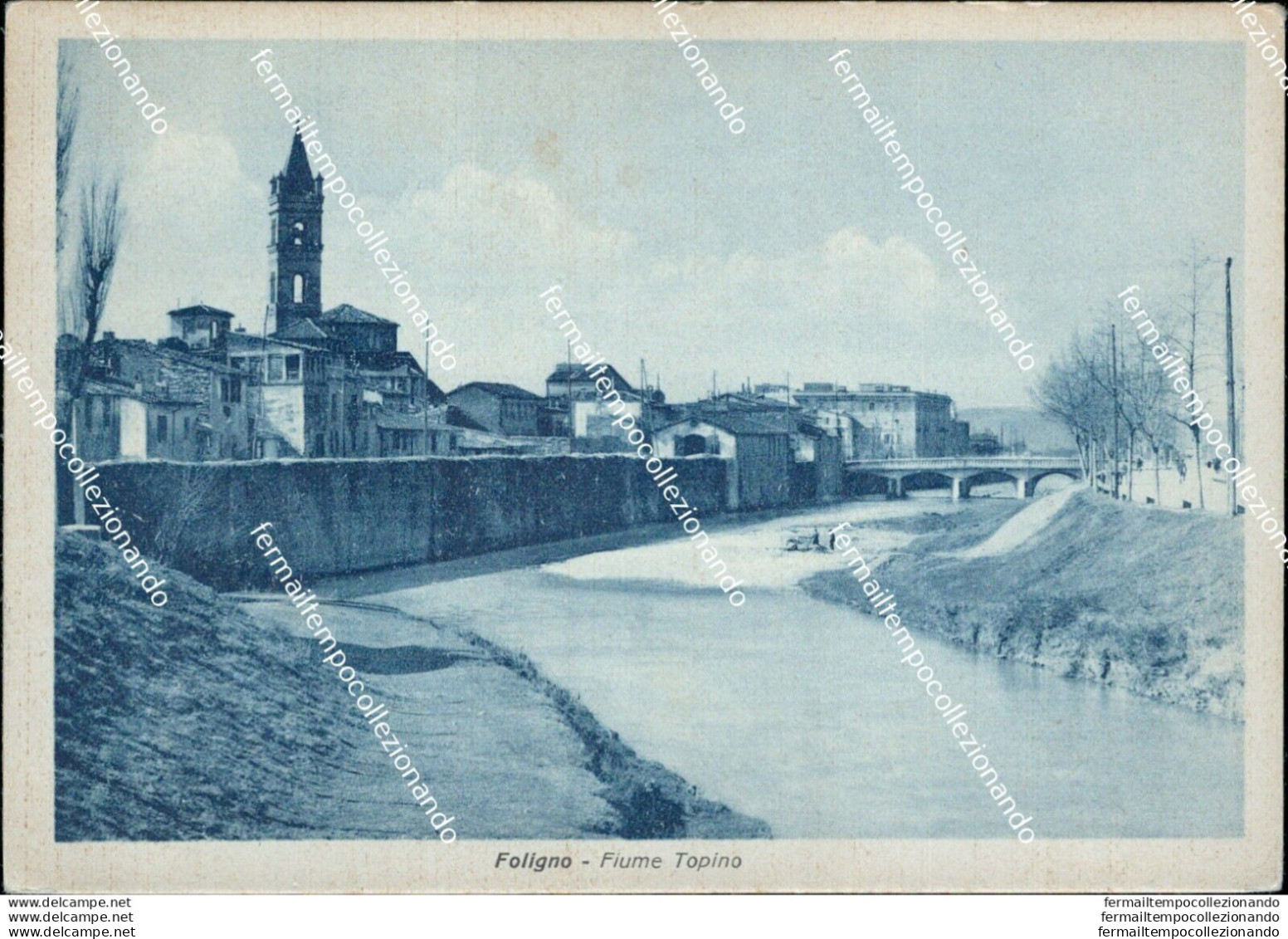 Ae706 Cartolina Foligno Fiume Topino Provincia Di Perugia - Perugia