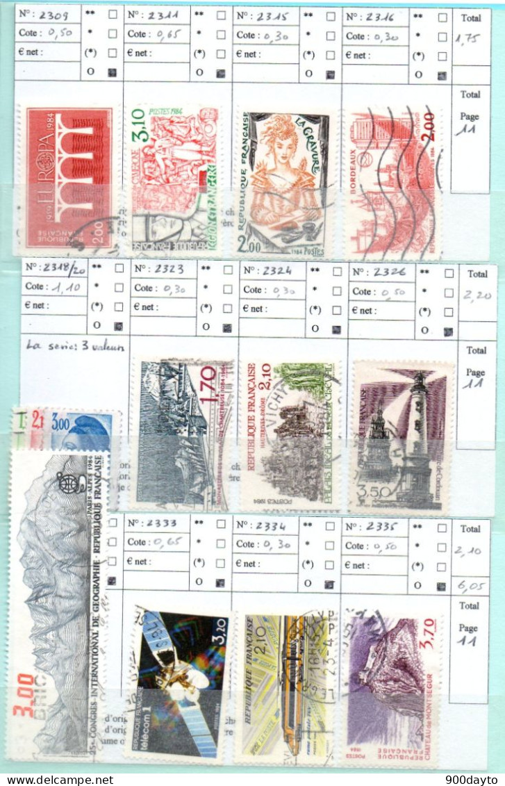 FRANCE Oblitérés (Lot N° 35 F37: 104 Timbres). - Used Stamps