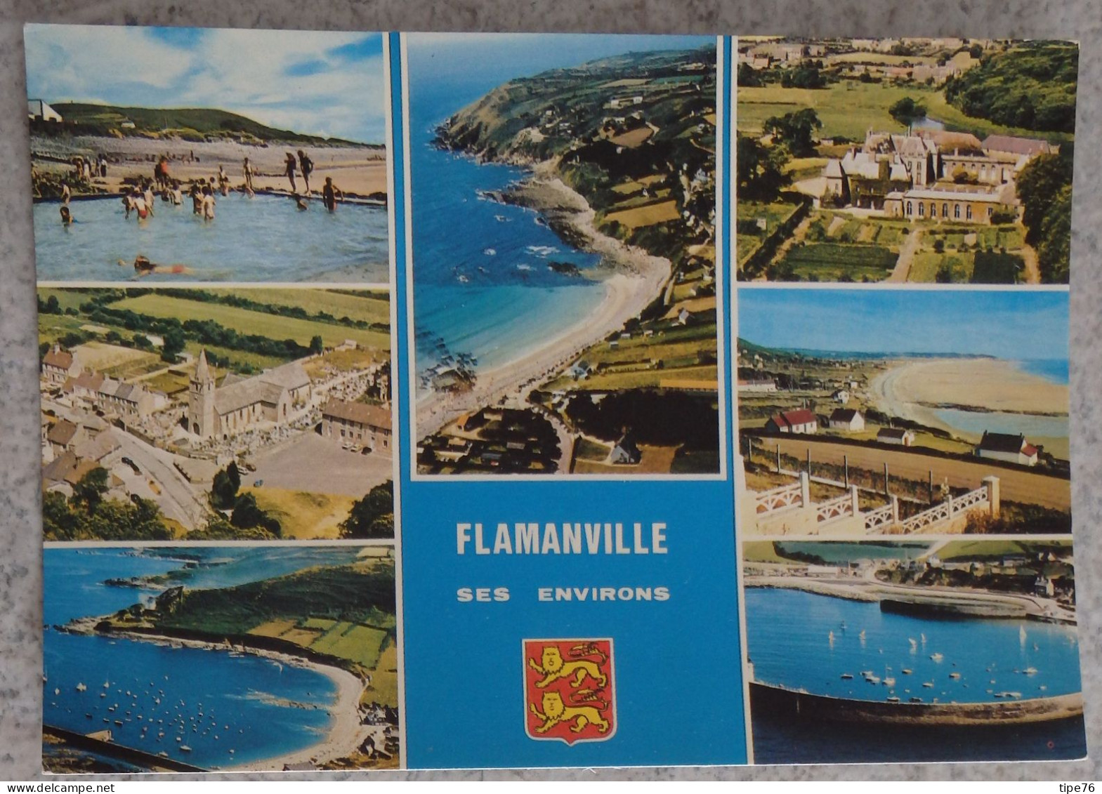 50 Manche CPM Flamanville Et Ses Environs Multivues  écusson Blason - Autres & Non Classés