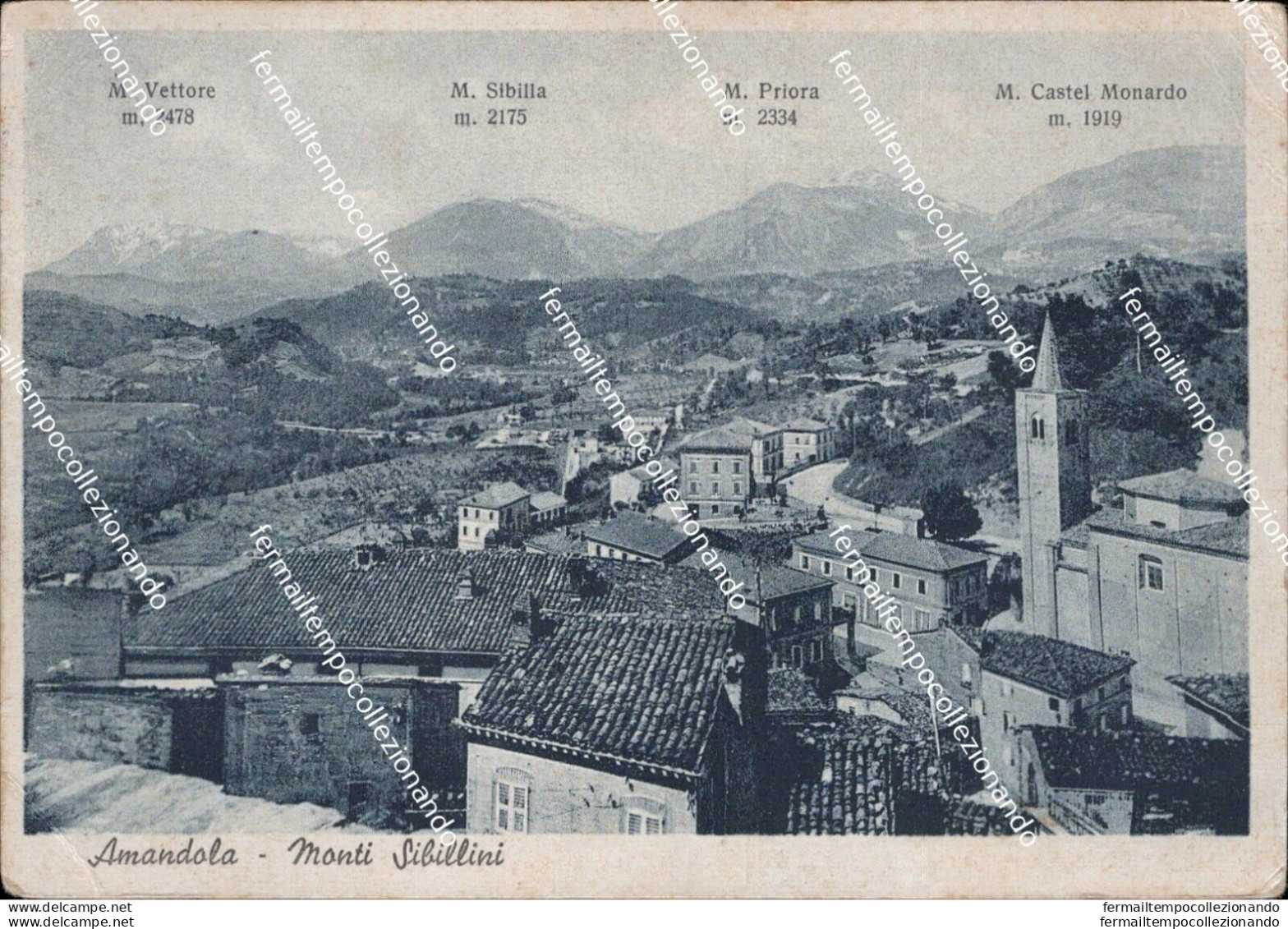 At440 Cartolina Amandola Monti Sibillini Provincia Di Ascoli Piceno - Ascoli Piceno