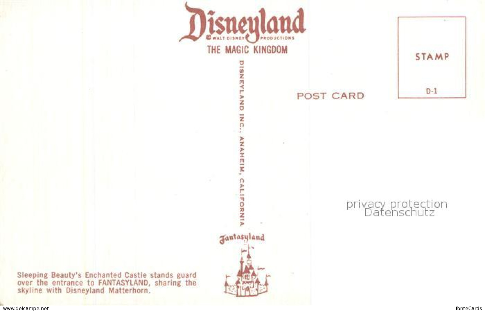 72997315 Disneyland_California Sleeping Beauty's Enchanted Castle  - Autres & Non Classés