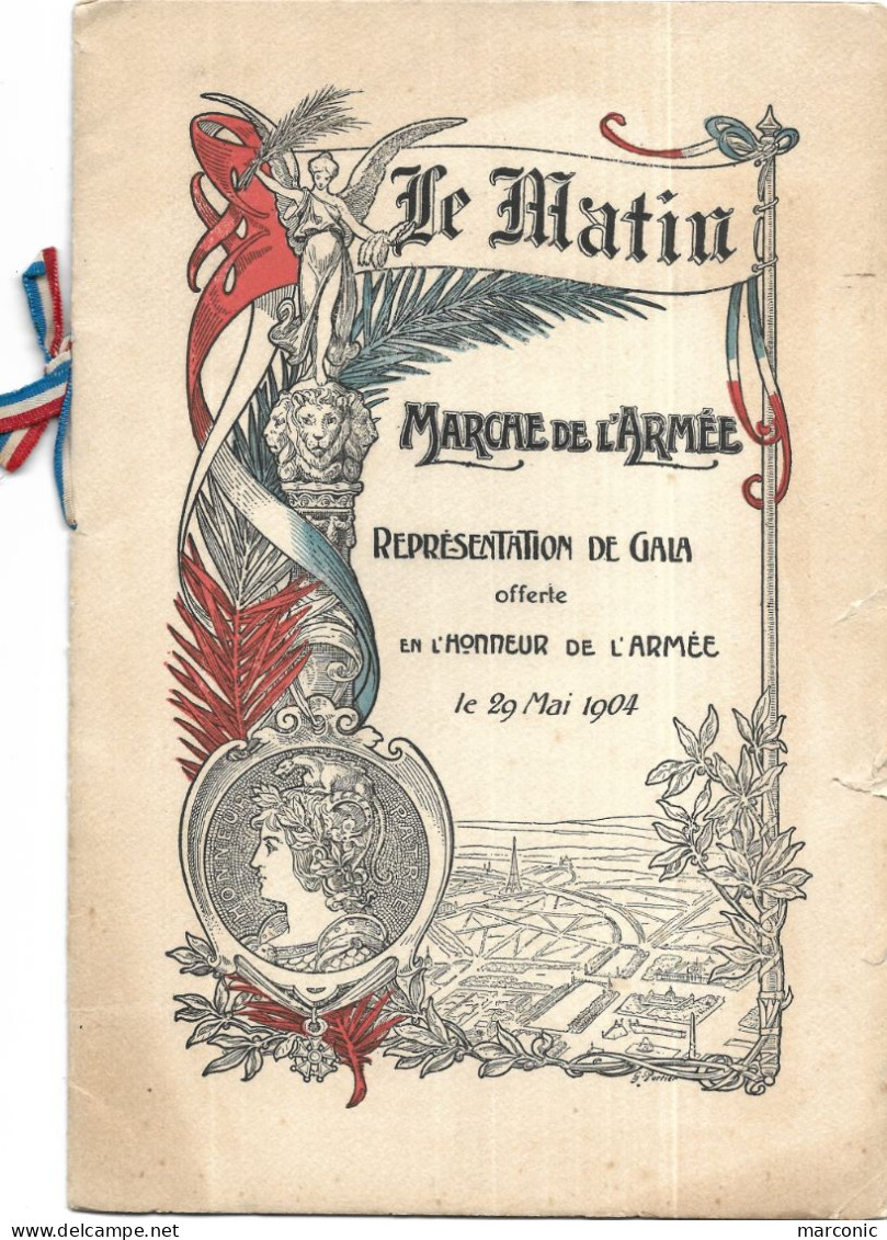 Programme OPERA 1904 - LE MATIN, MARCHE De L'ARMEE, AÏDA - MILITARIA - Programma's