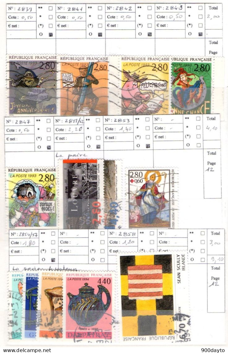 FRANCE Oblitérés (Lot N° 37a F38: 94 Timbres). - Used Stamps