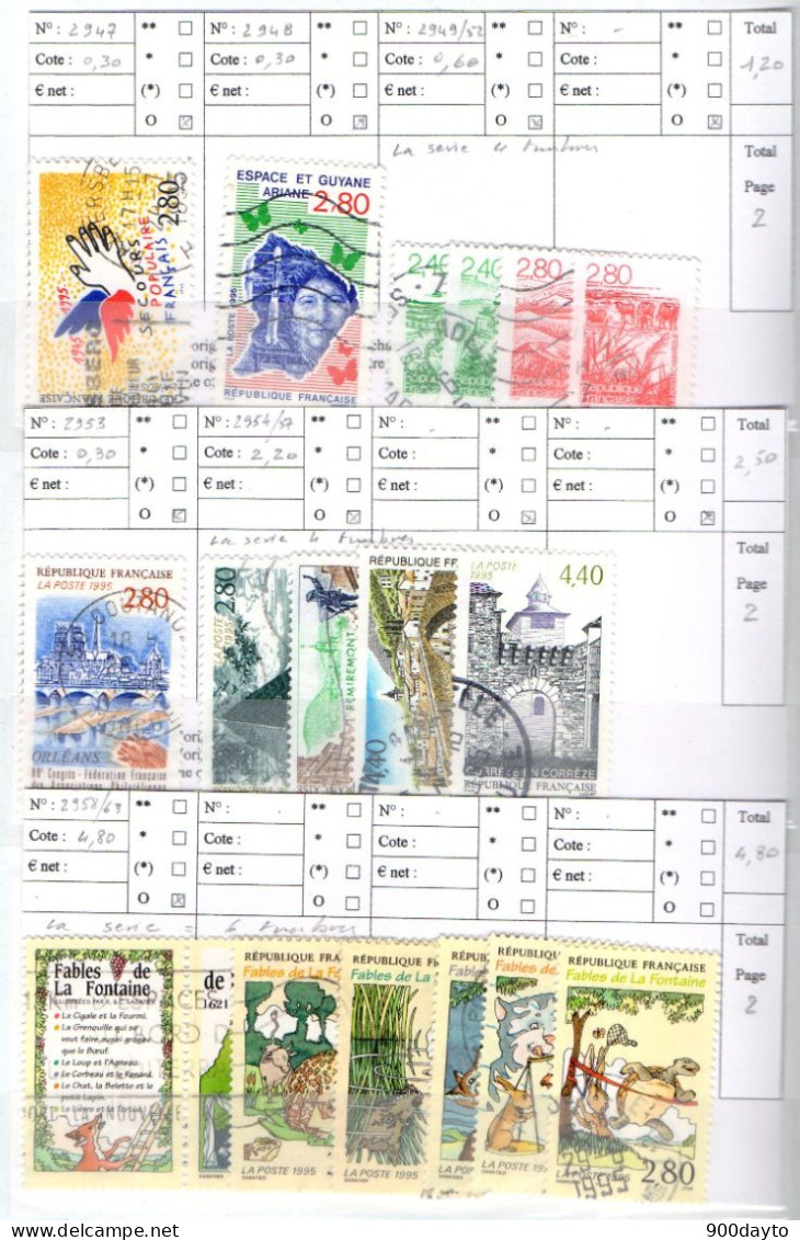 FRANCE Oblitérés (Lot N° 38 F39: 105 Timbres). - Used Stamps