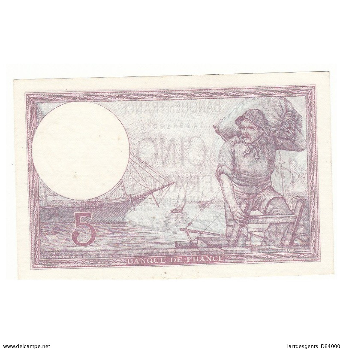 5 FRANCS VIOLET 06-07-1933  SPL +  Fayette 3.17 - 5 F 1917-1940 ''Violet''