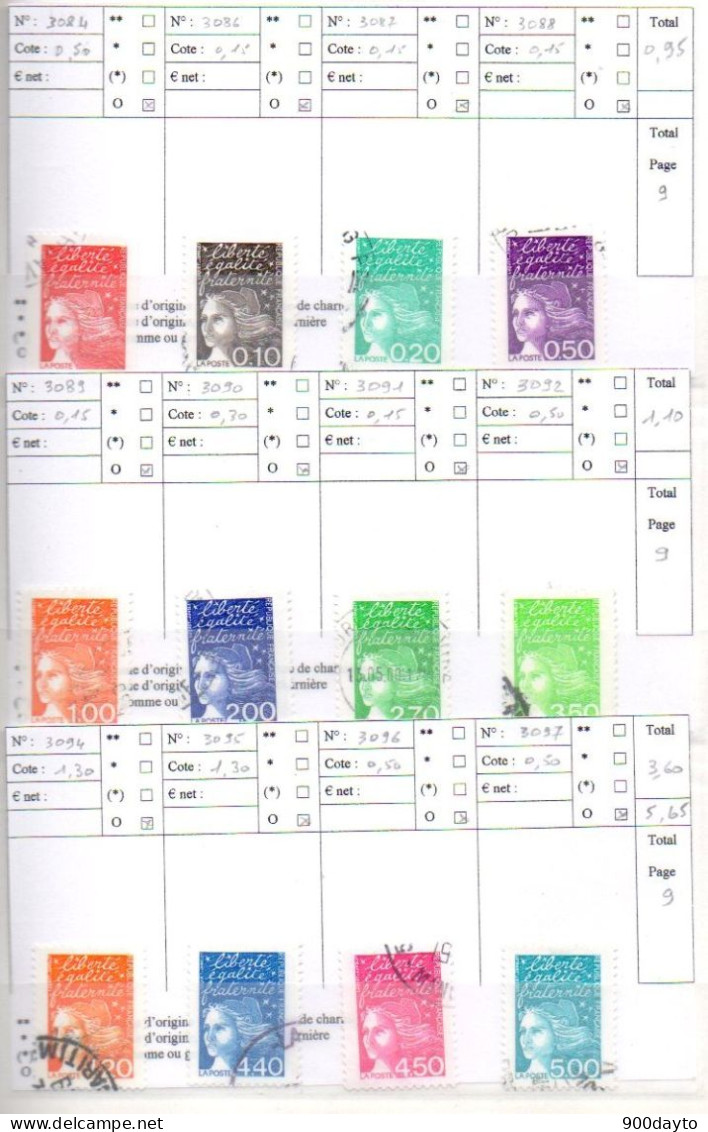 FRANCE Oblitérés (Lot N° 39 F39: 94 Timbres). - Used Stamps