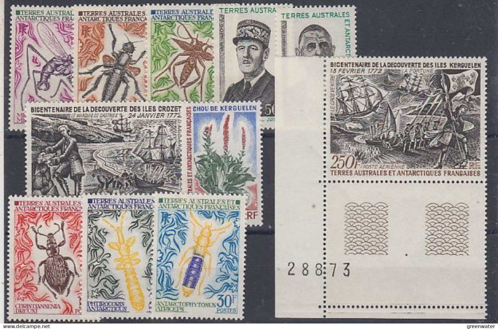 TAAF 1972  Complete Year 11v ** Mnh (59763) - Full Years